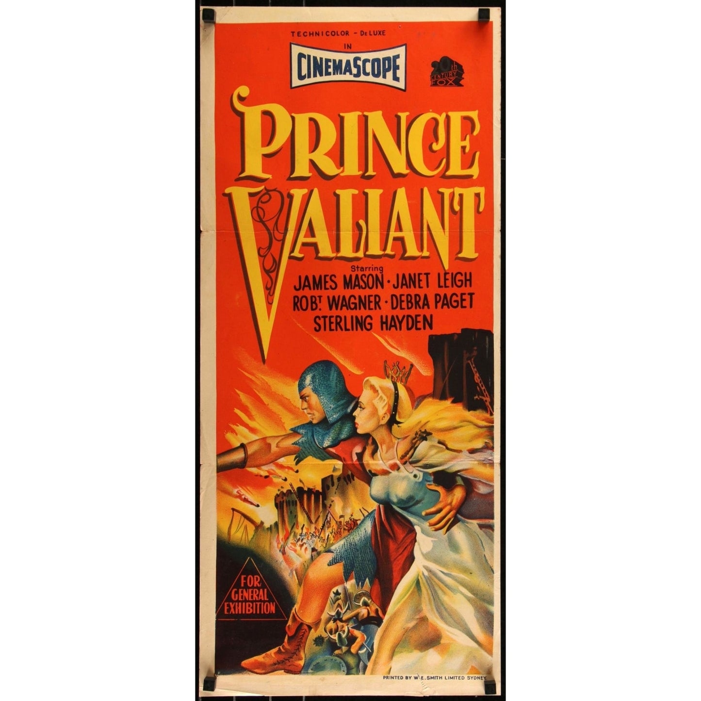 PRINCE VALIANT 1954 An Original Theatrical Folded Movie Poster 13 1/4" x 30"