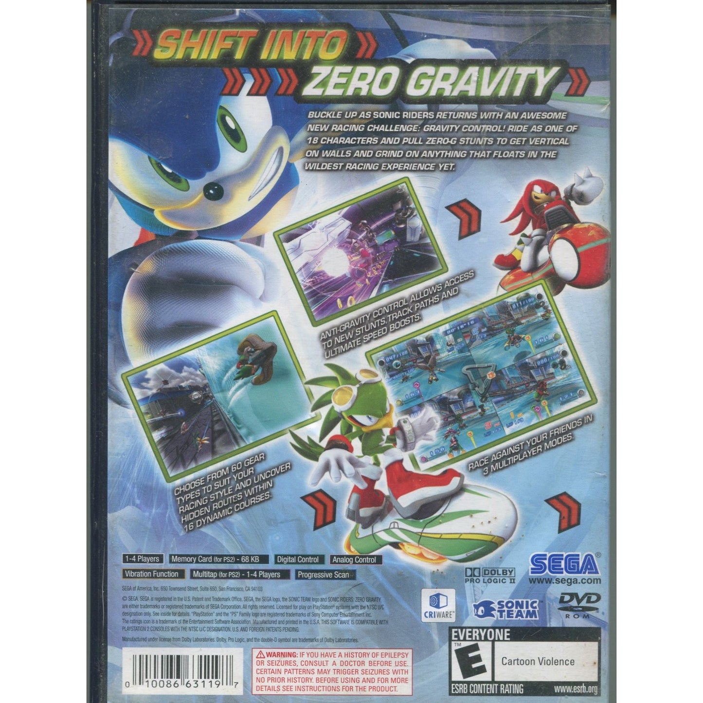 Sonic Riders Zero Gruity PlayStation 2