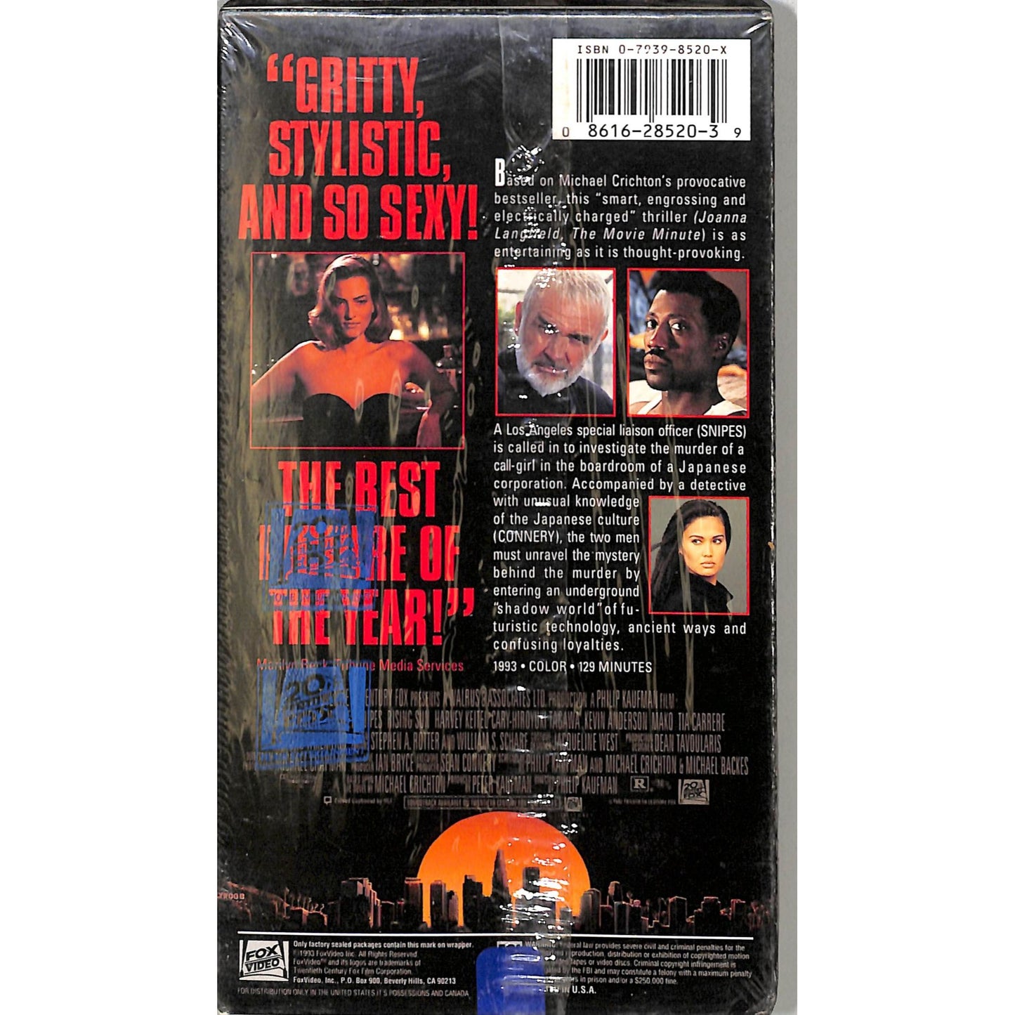 Rising Sun (1993) BRAND NEW SEALED VHS !