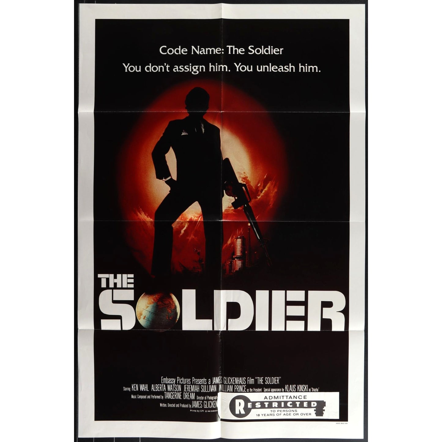 The Soldier (1982) Original Movie Poster Folded 27x41 Ken Wahl EM4-141