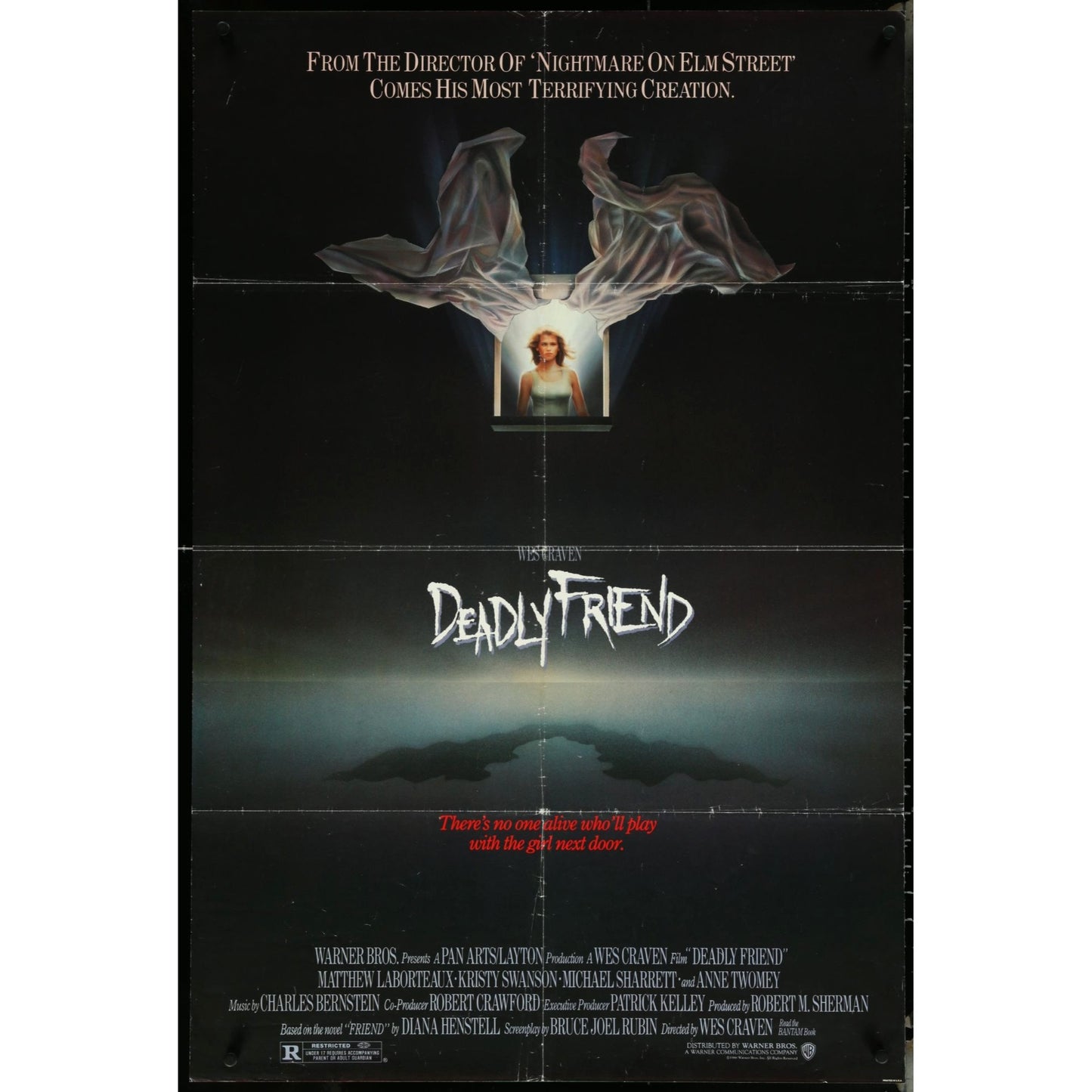 Deadly Friend (1986) Original Movie Poster Folded 27x41