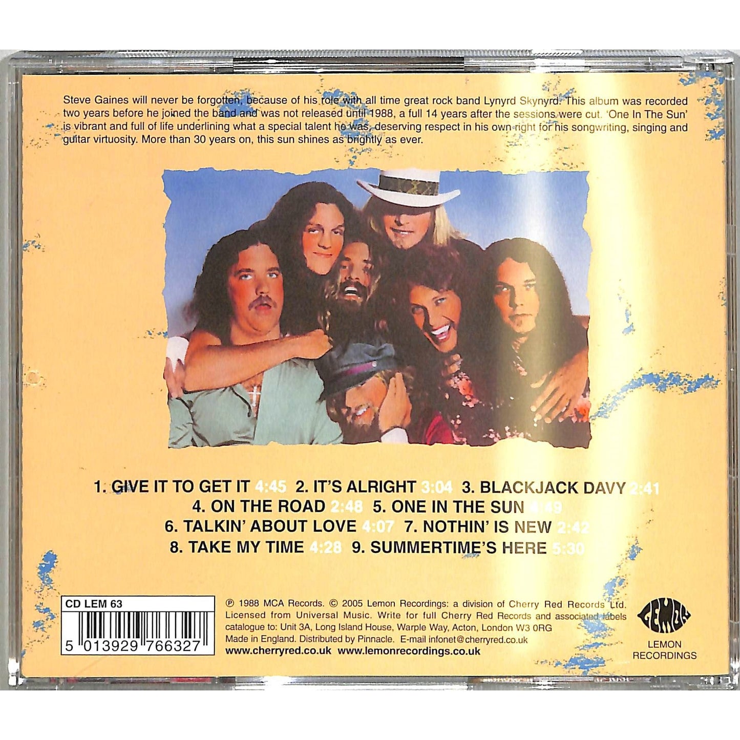 Steve Gaines - One in the Sun (1988) CD