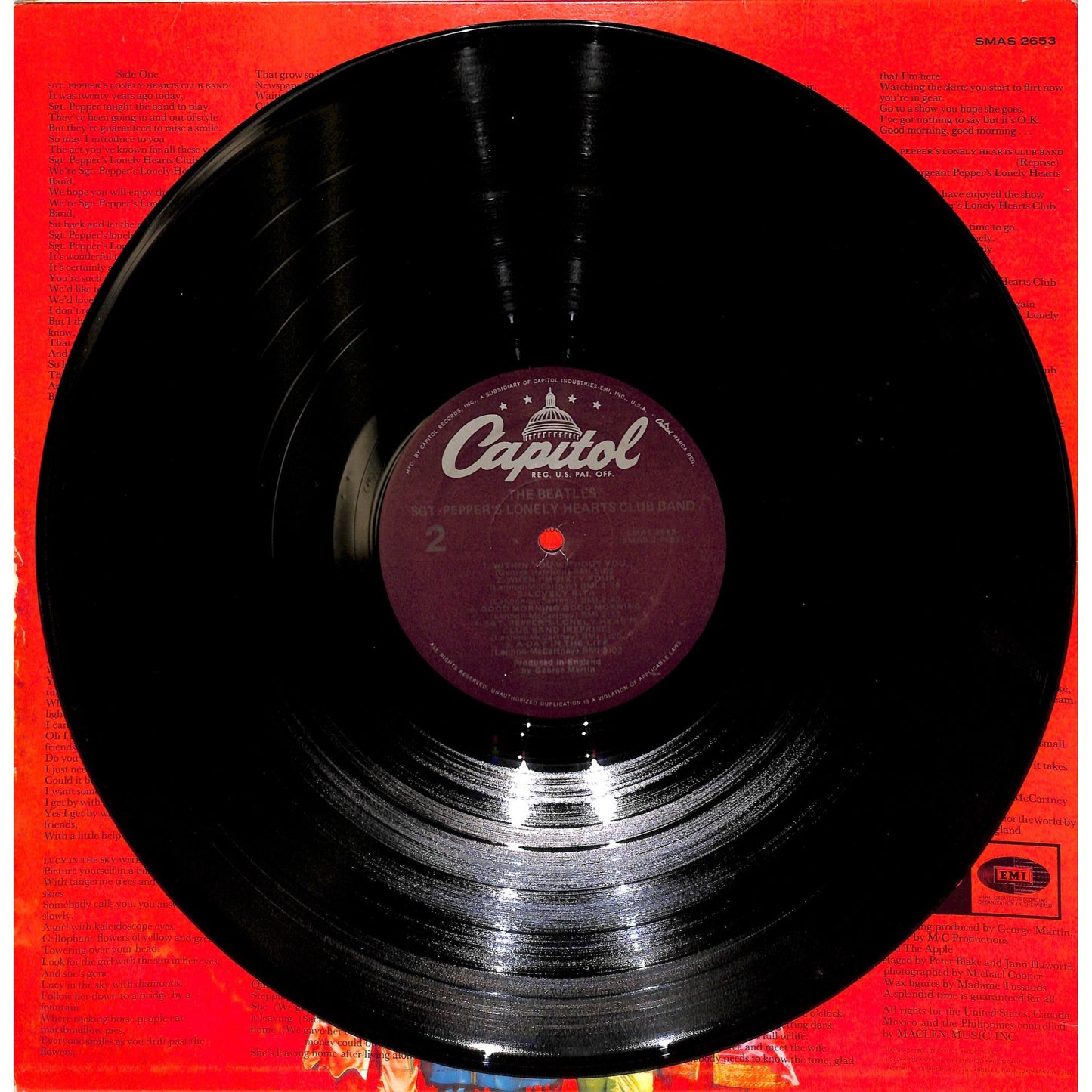 The Beatles - Sgt. Pepper's Lonely Hearts Club Vinyl Record SMAS-2653