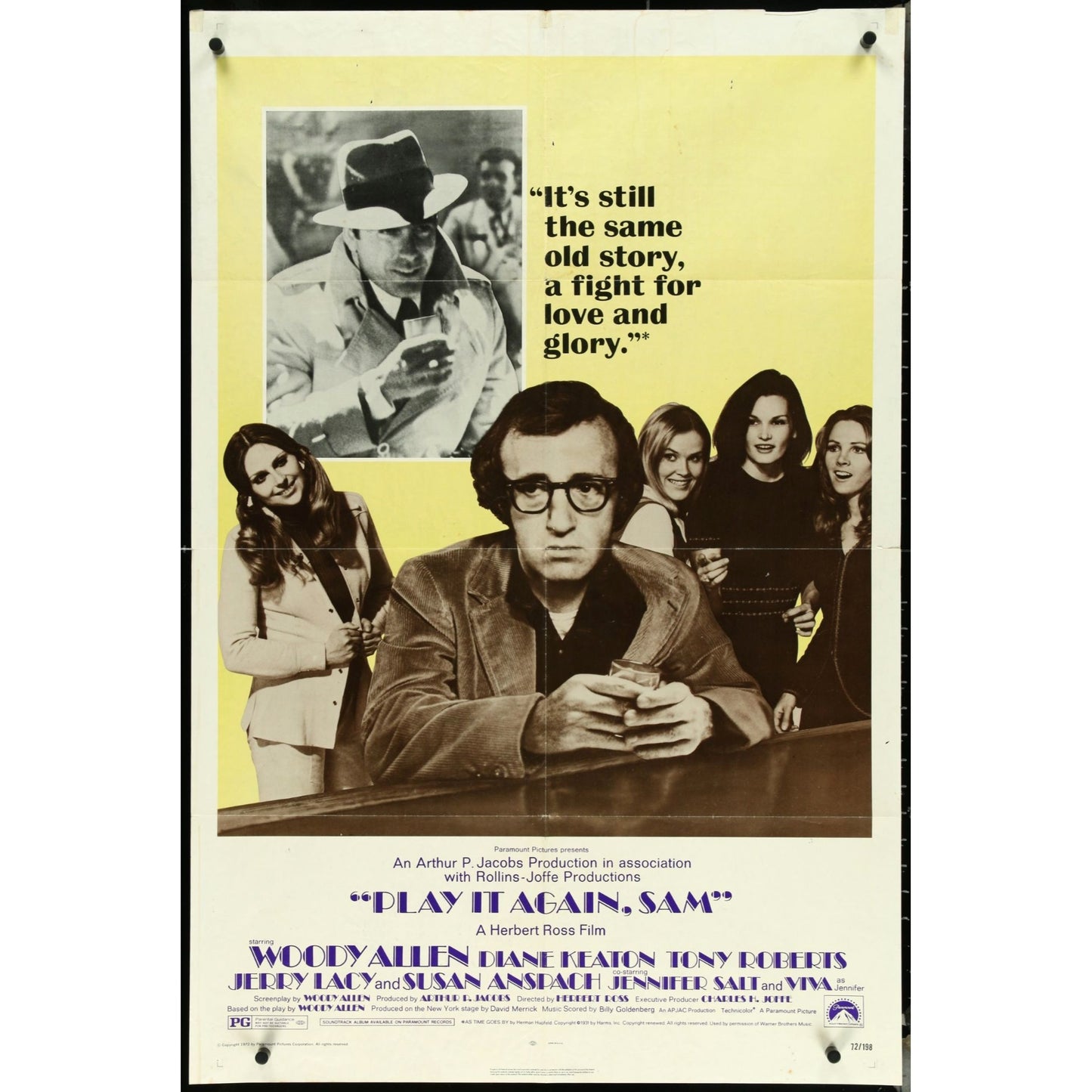 Play it Again, Sam (1972) Orig. Movie Poster 27x41 Folded Woody Allen EM1A86
