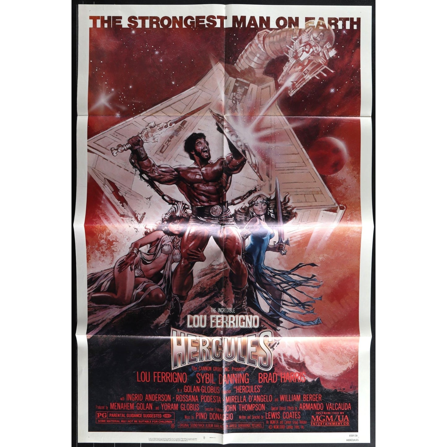 Hercules (1983) Original Movie Poster Lou Ferrigno Fantasy 27x41 Folded EM4-55