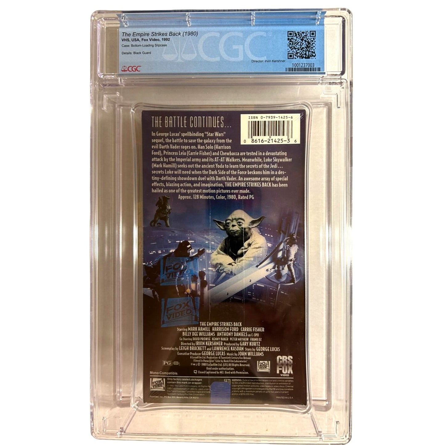 Star Wars: The Empire Strikes Back (VHS) CGC Graded 9.6 SEALED A++