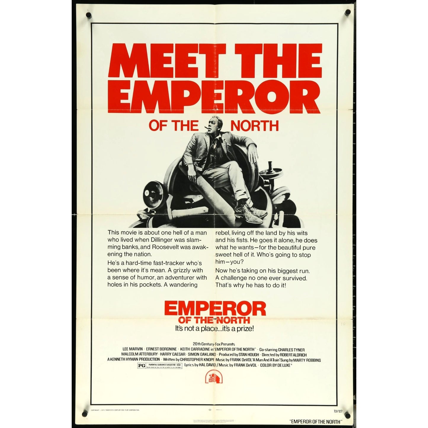 Emperor of the North (1973) Original Folded Movie Poster 27x41 Marvin EM4-104