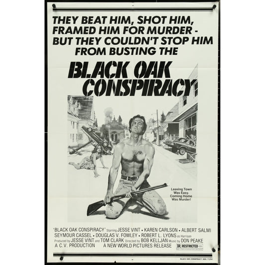 Black Oak Conspiracy (1977) Original B&W Movie Poster 27x41 Folded EM1A43