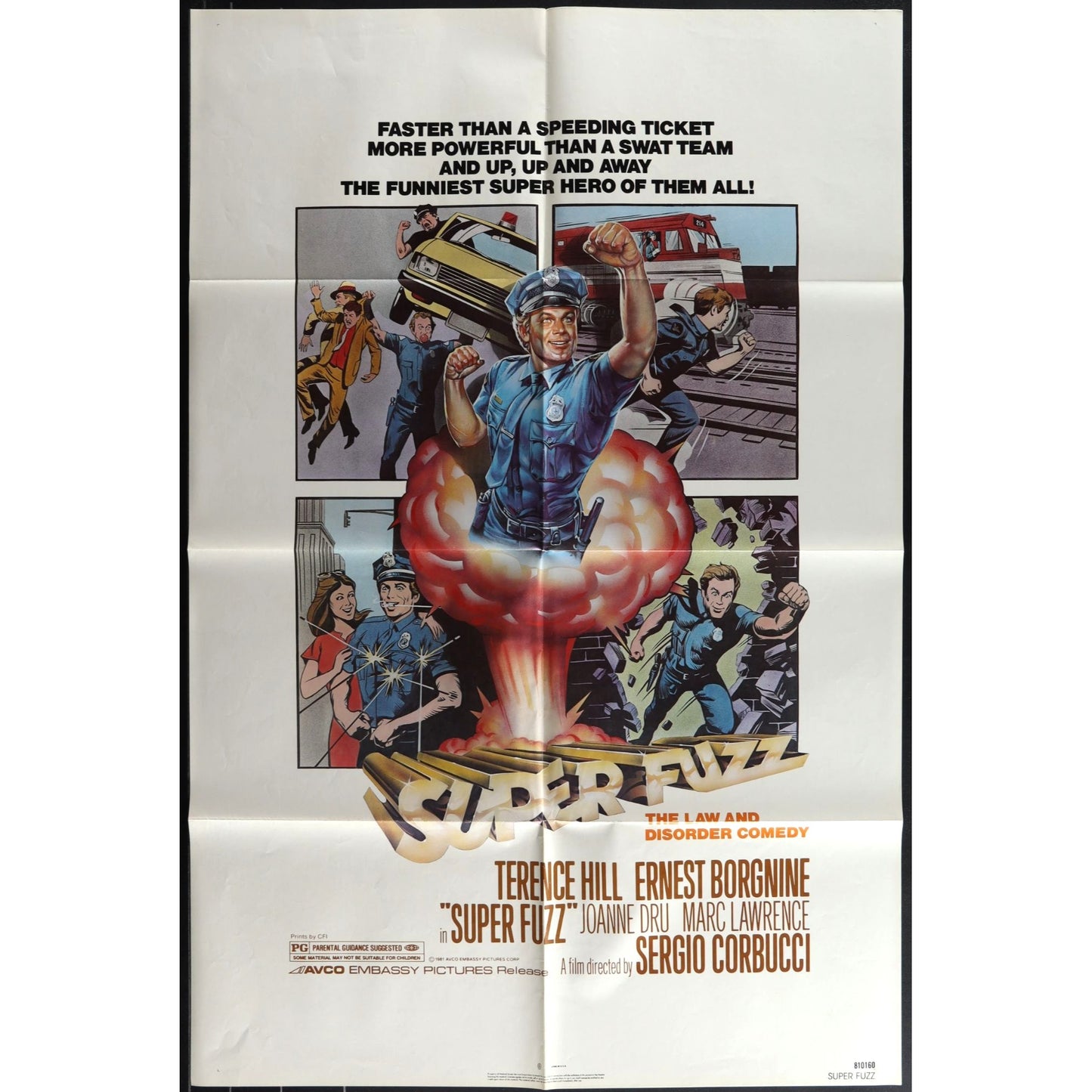 Super Fuzz (1980) Original Movie Poster Folded 27x41