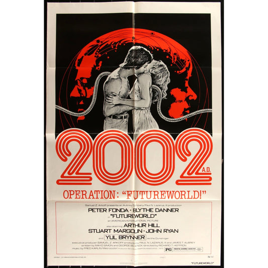2002 A.D. OPERATION, FUTUREWORLD (1976) ORIG. ONE SHEET MOVIE POSTER 27x41 EMP30