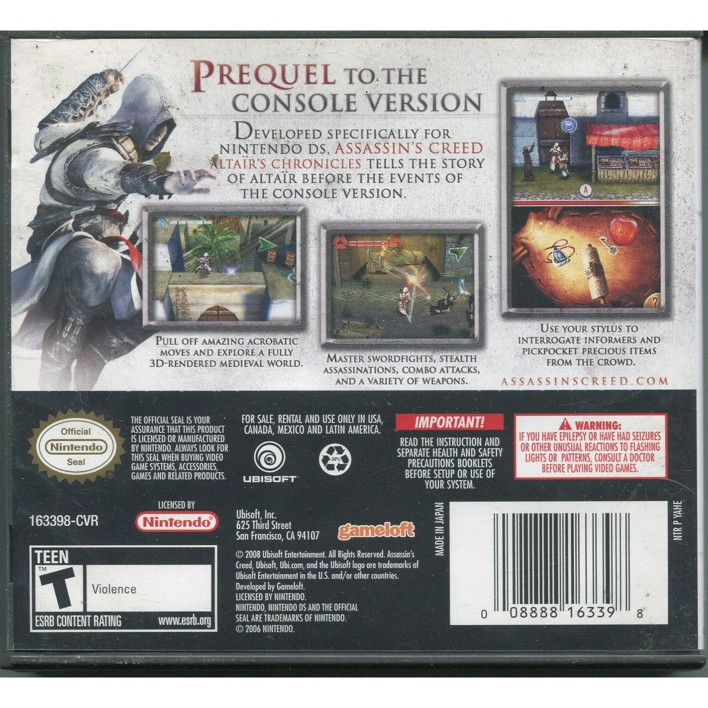 Assassin's Creed Altair's Chronicles - Nintendo DS