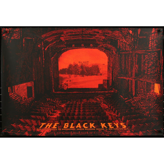 BLACK KEYS signed 24x36 art print #22/125 Aragon Ballroom Chicago NYE 2010