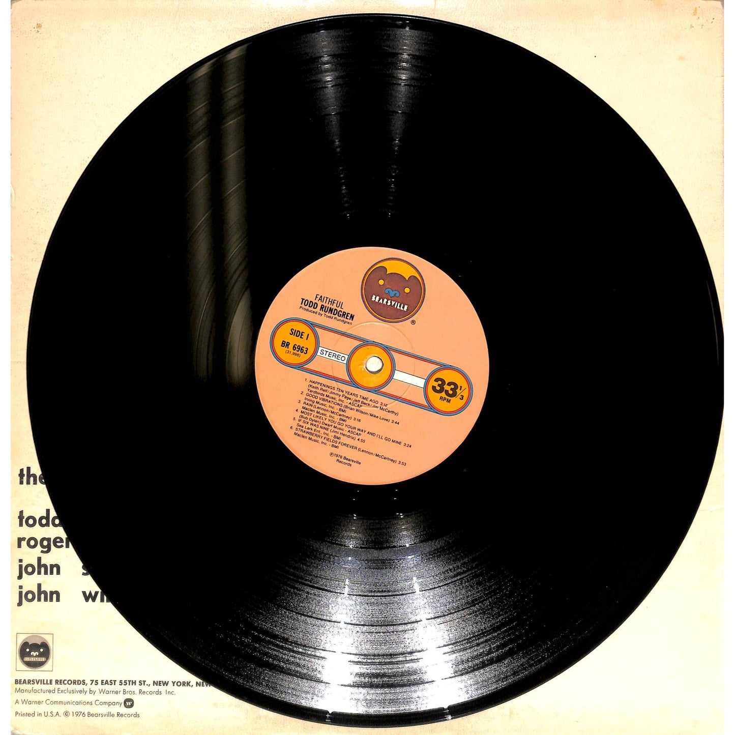 Todd Rundgren - Faithful Vinyl Record BR 6963