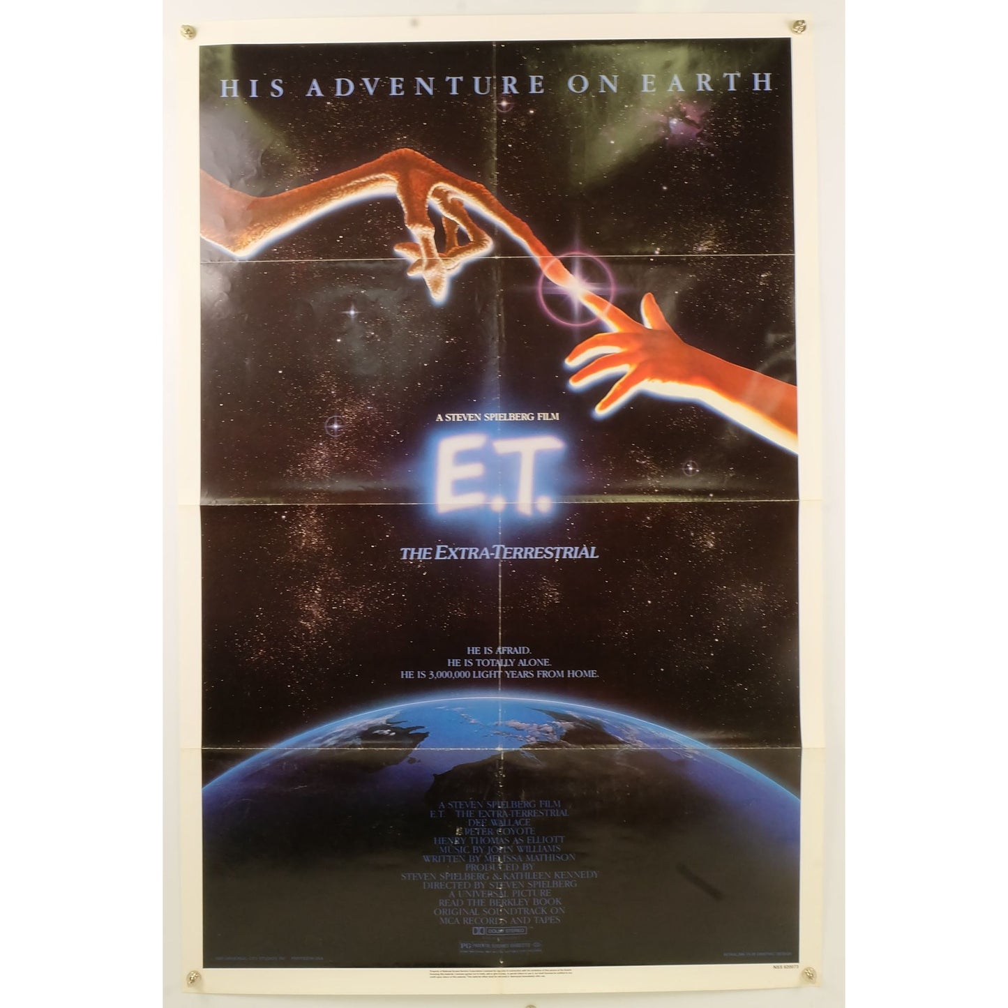 E.T. the Extra-Terrestrial (1982) Original Movie Poster Folded 27x41