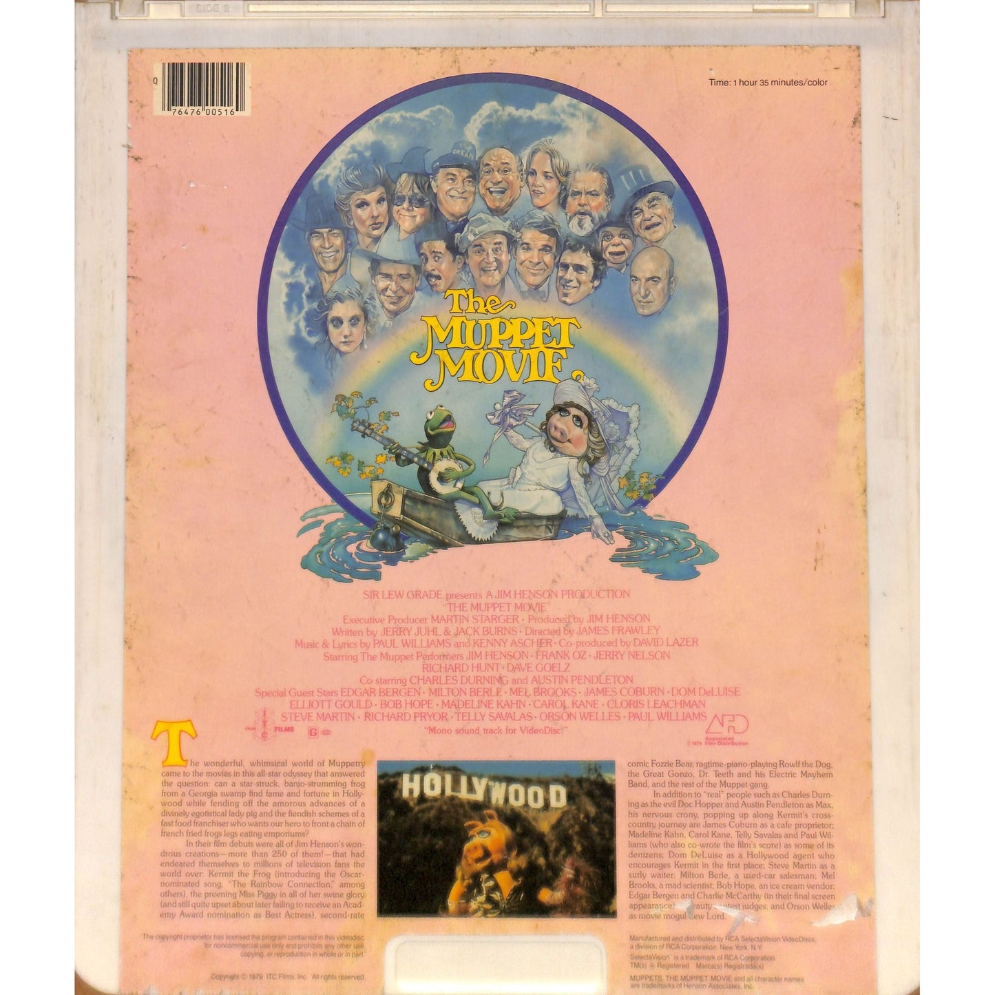 The Muppet Movie (1979) Vintage CED RCA SelectaVision TESTED WORKING