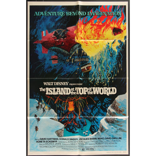 The Island at the Top of the World (1974) original Movie Poster 27x41