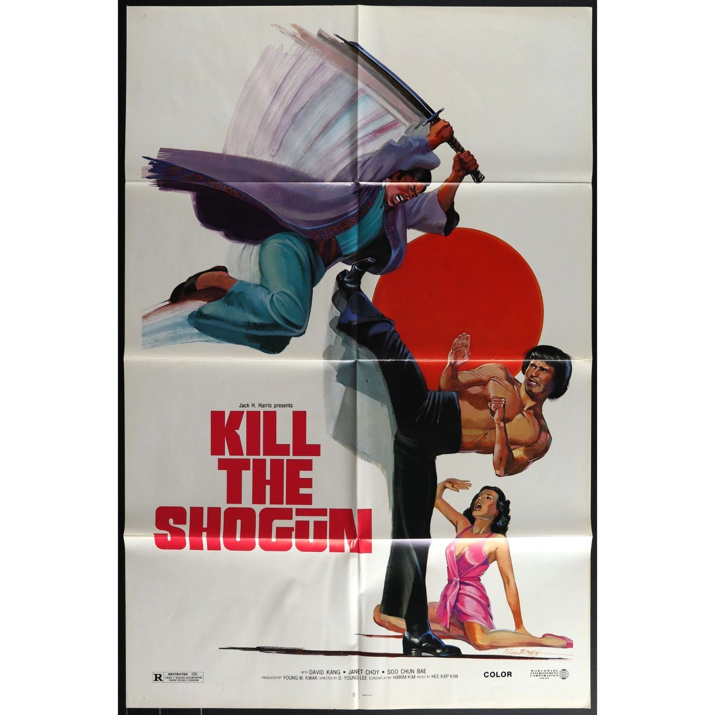 Kill the Shogun (1975) Original Movie Poster Folded 27x41EM8-428