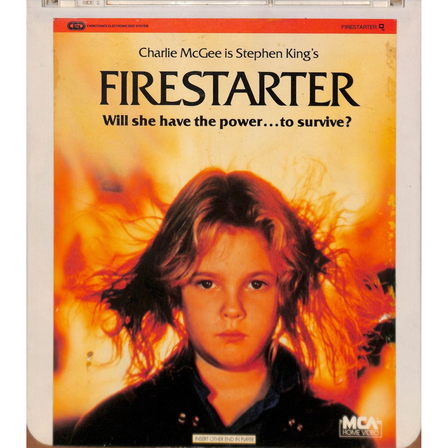 Firestarter (1984) Vintage CED RCA SelectaVision Videodisc TESTED WORKING