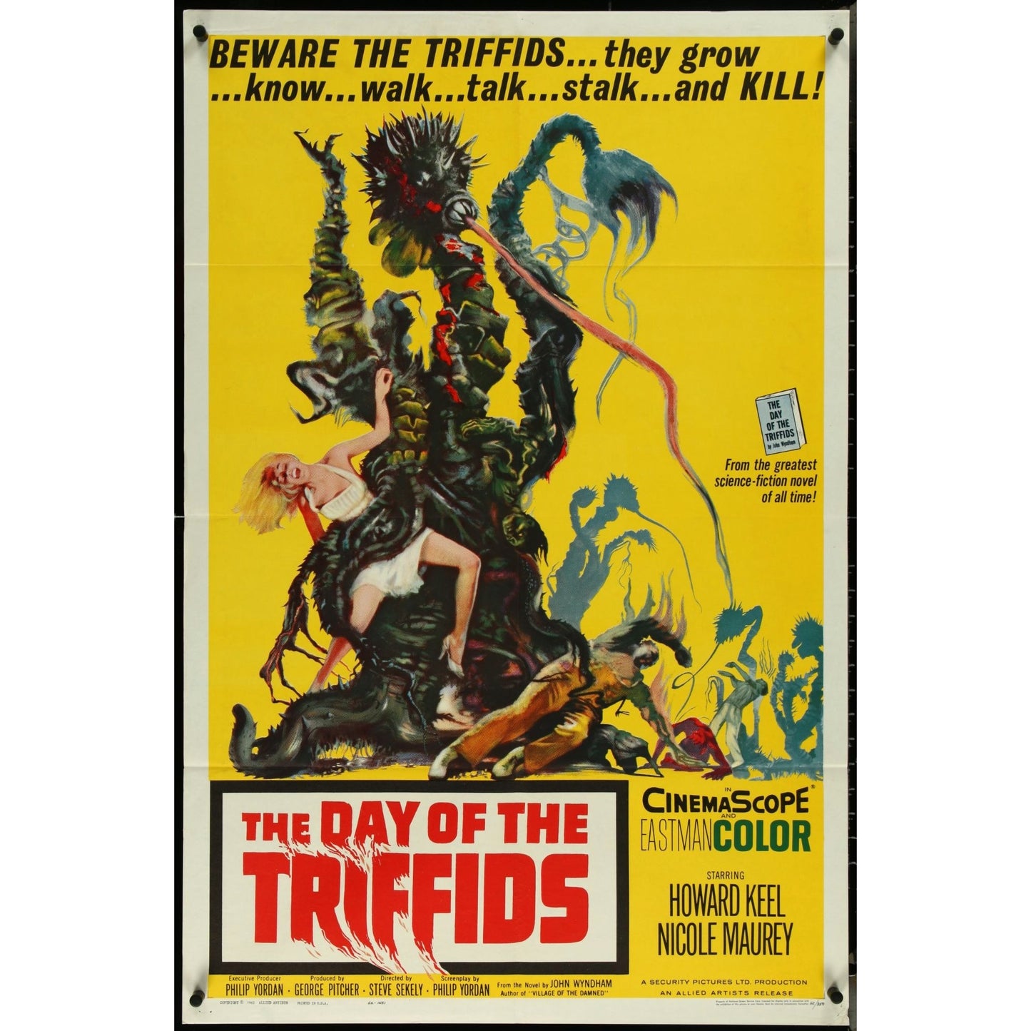 Day of the Triffids (1962) Original movie Poster 27" x 41" Howard Keel