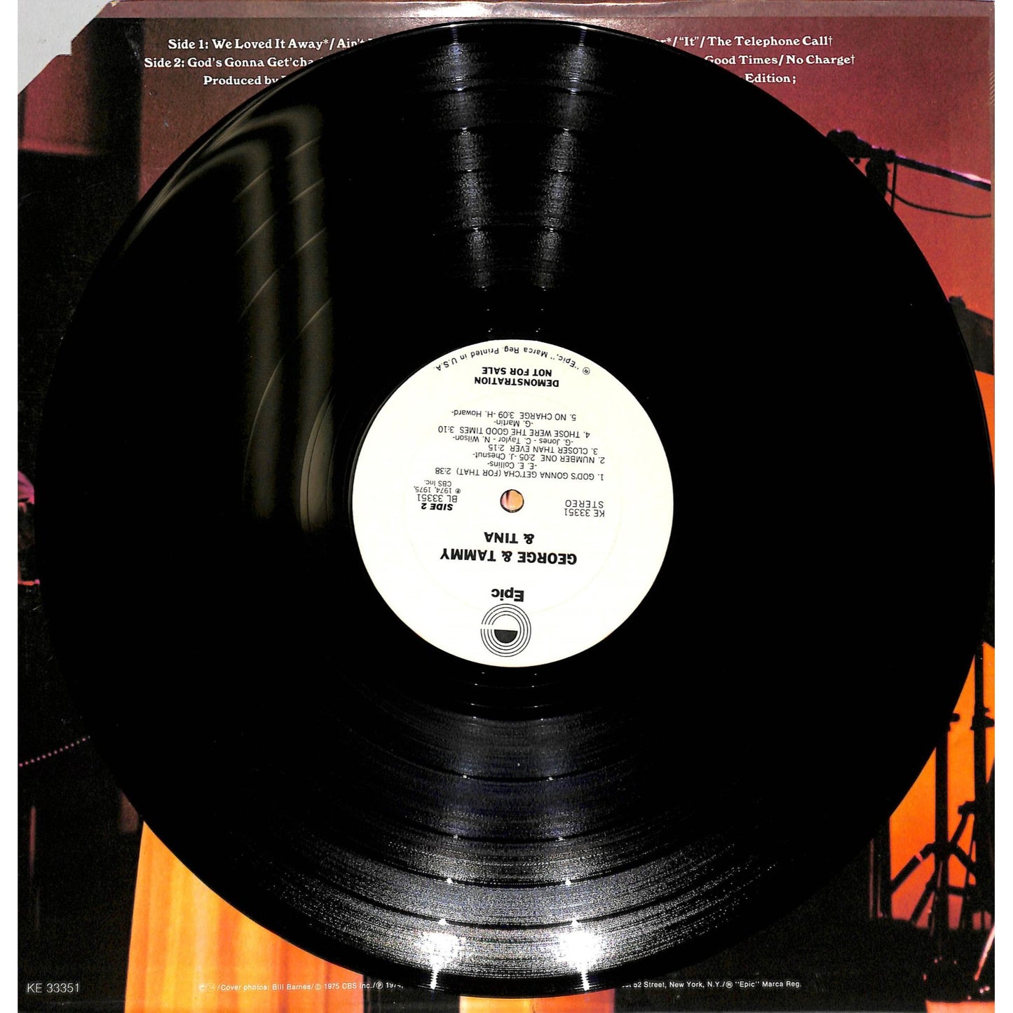 George & Tammy & Tina Self-Titled Promo Vinyl Record KE 33351
