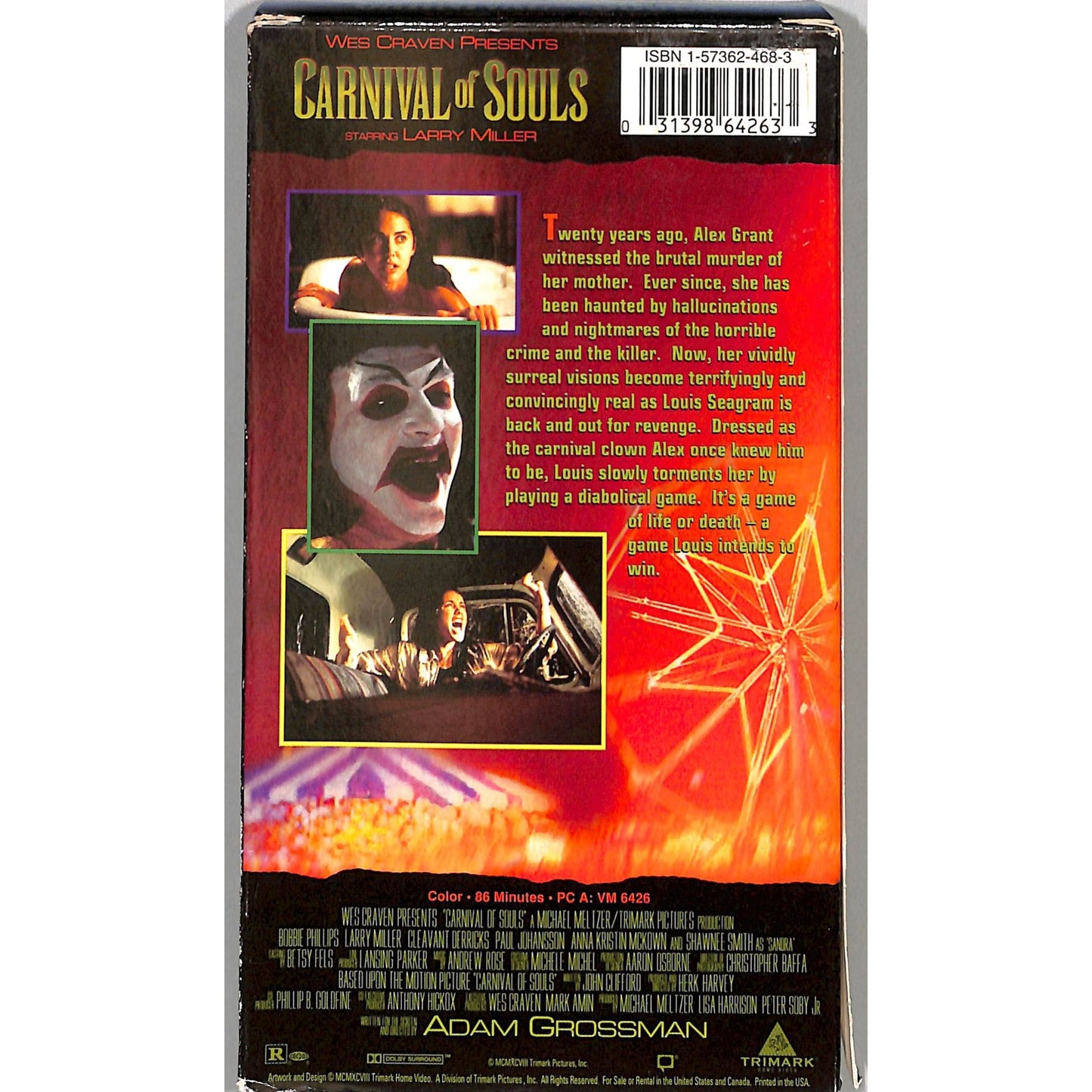 Carnival Of Souls (1998) VHS Tape Good condition