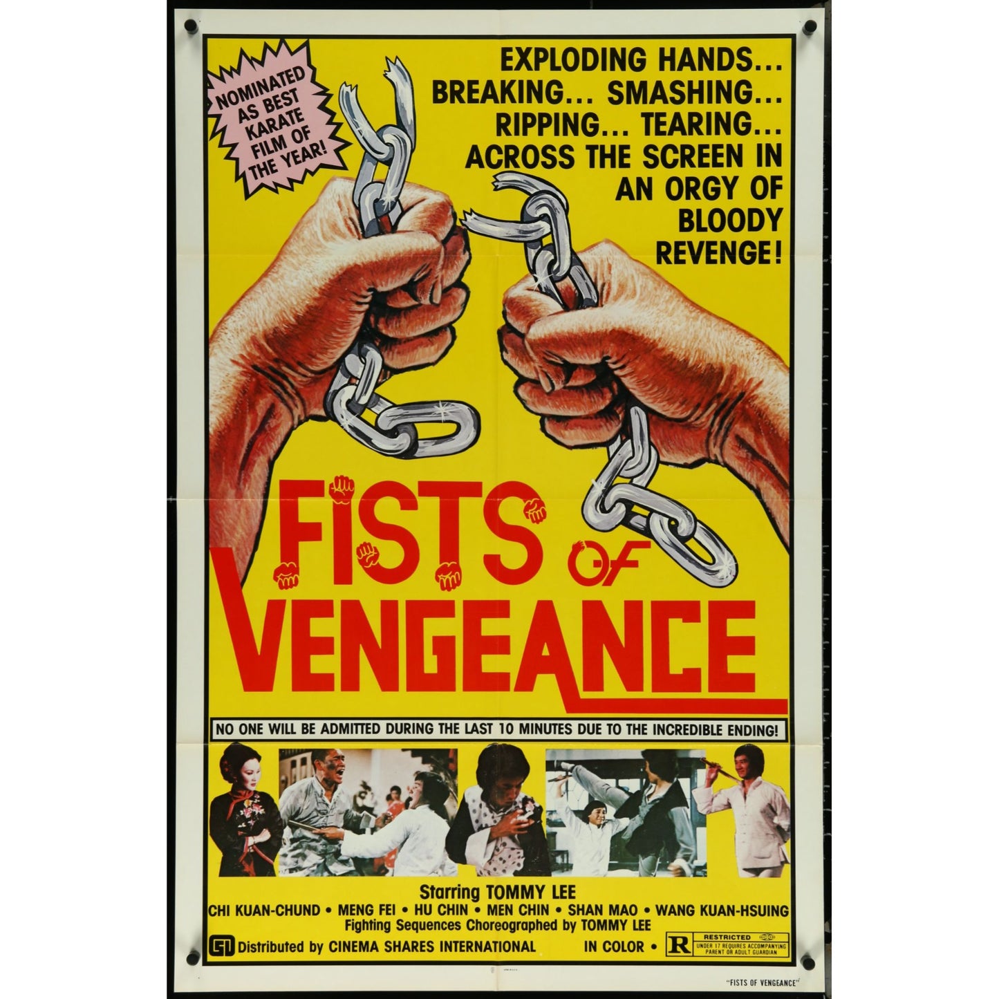 Fists of Vengeance (1977) Original Movie Poster Folded 27x41