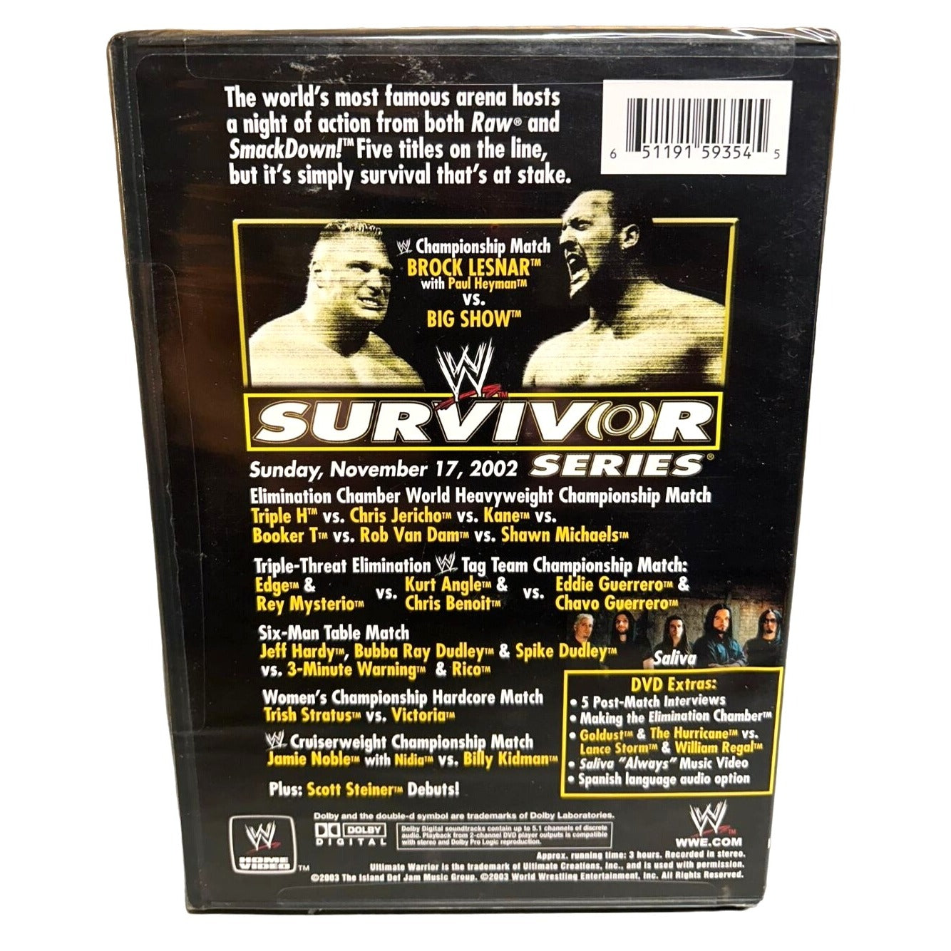 WWE Survivor Series 2002 - Elimination Chamber DVD BRAND NEW SEALED