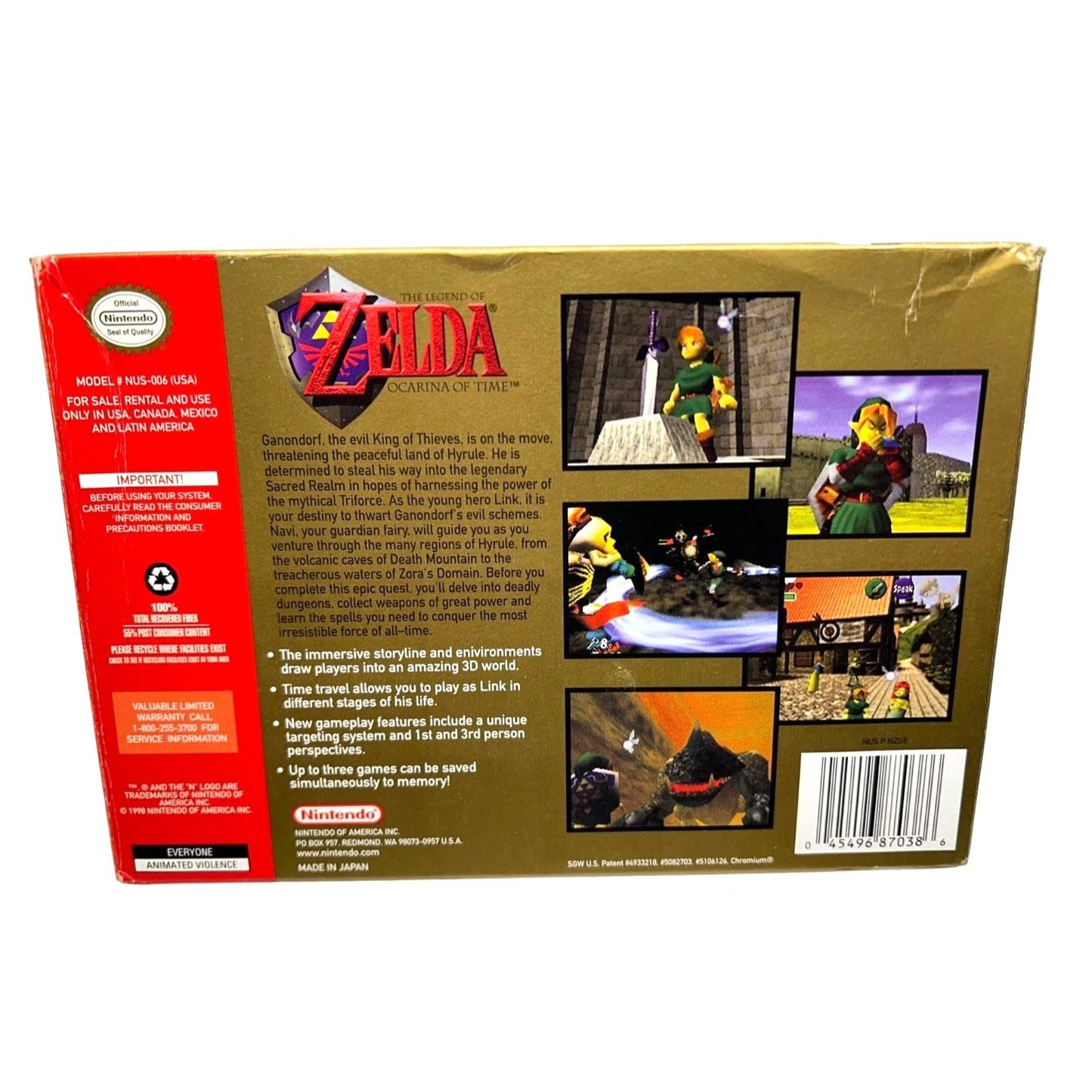 The Legend Of Zelda: Ocarina Of Time Collectors Edition 1998 Nintendo 64 CIB N64