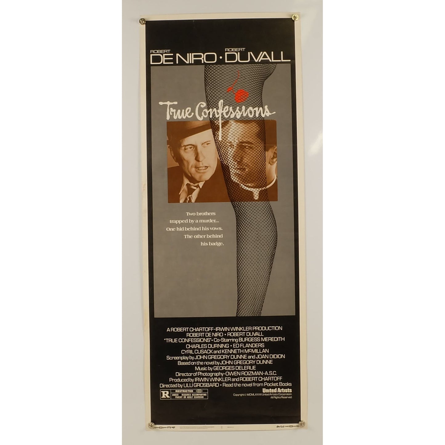 True Confessions (1981) Original Movie Poster Rolled Insert 14x36