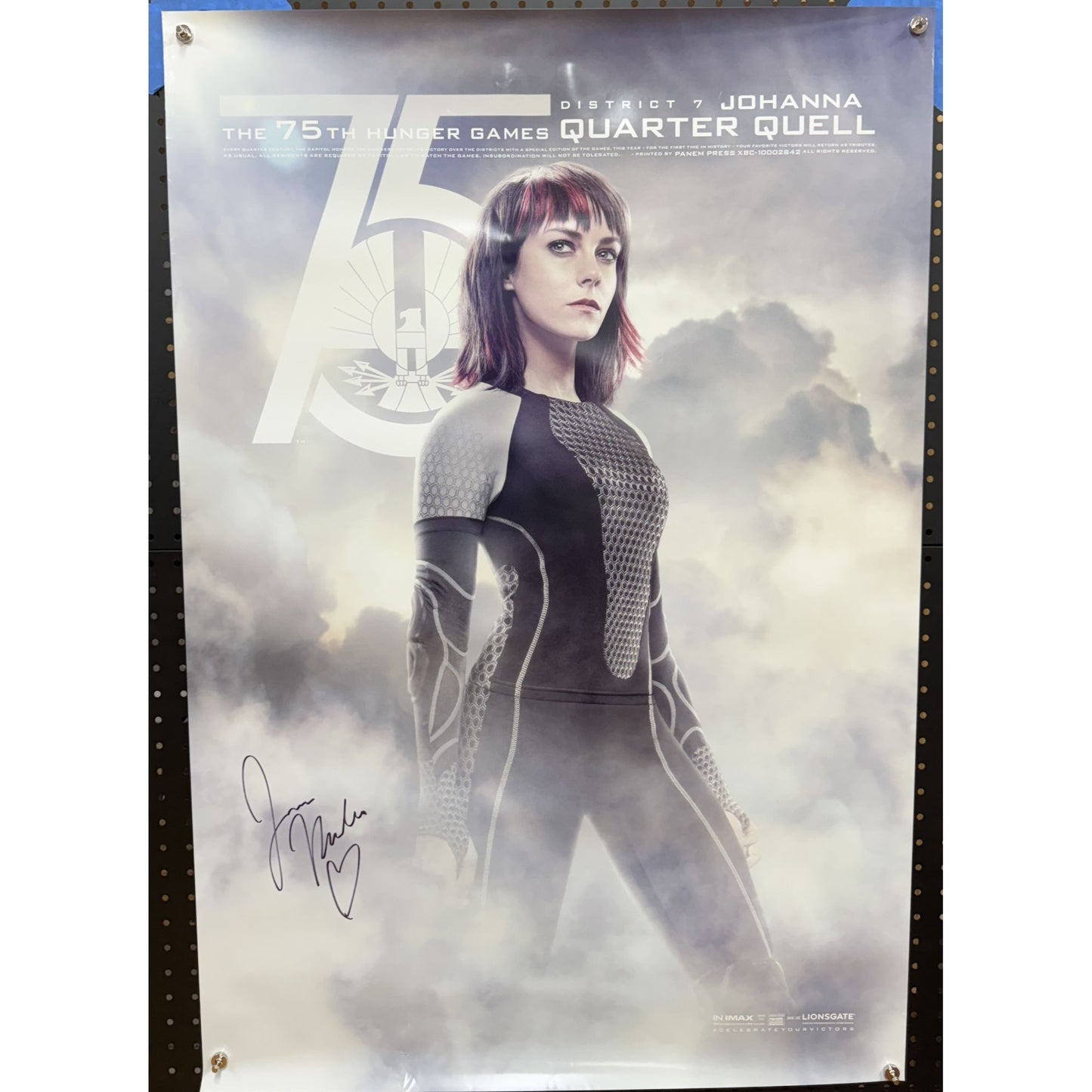The Hunger Game: Catching Fire (2013) Johanna Signed Original Movie Poster 27x40
