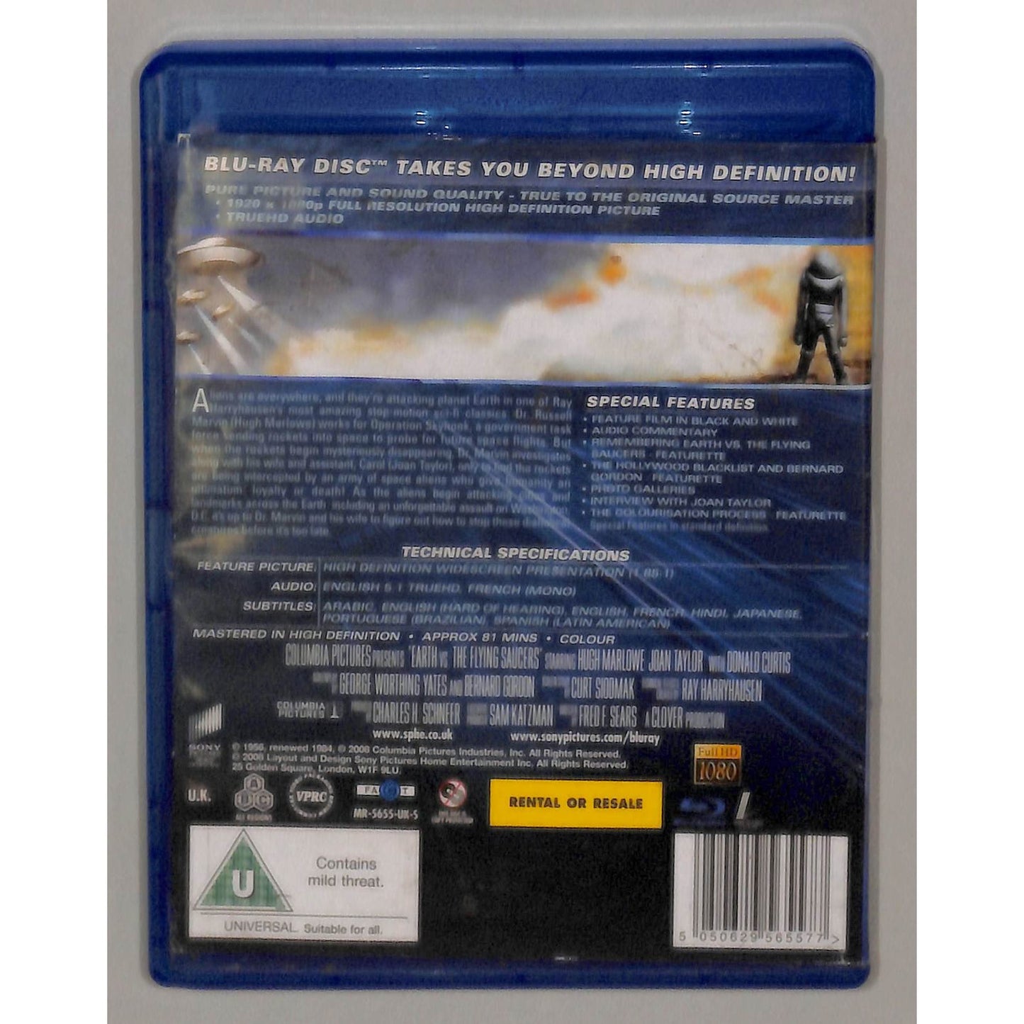 Earth vs. the Flying Saucers (1956) Blu-Ray All Region