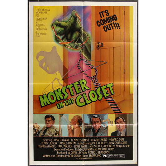 Monster in the Closet (1986) Original Movie Poster Folded 27x41