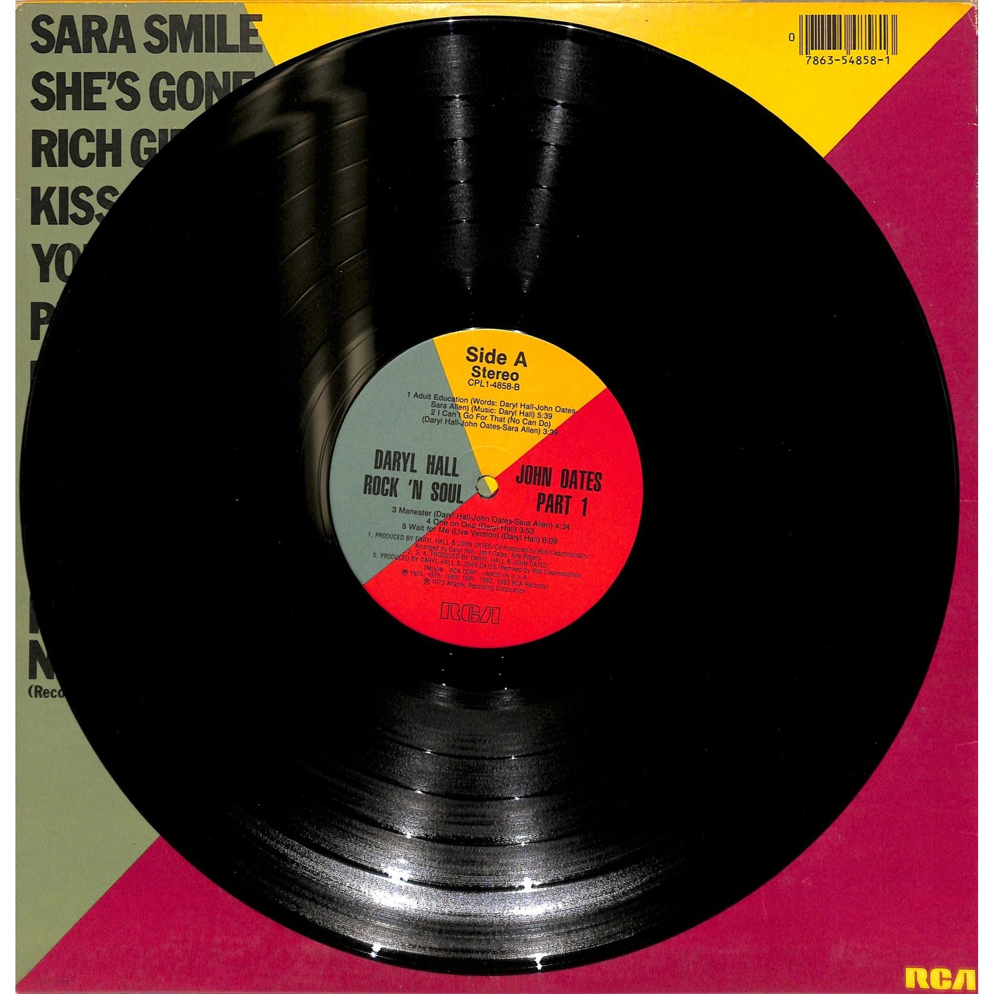Daryl Hall & John Oates - Rock 'N Soul Part 1 Vinyl Record CPL1-4858