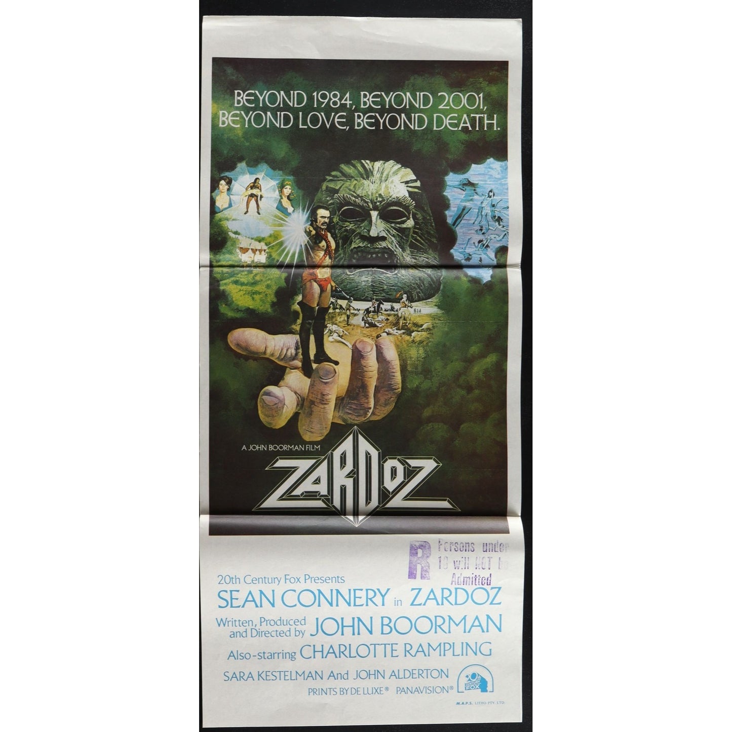 Zardoz (1974) Original Australian Daybil Movie Poster