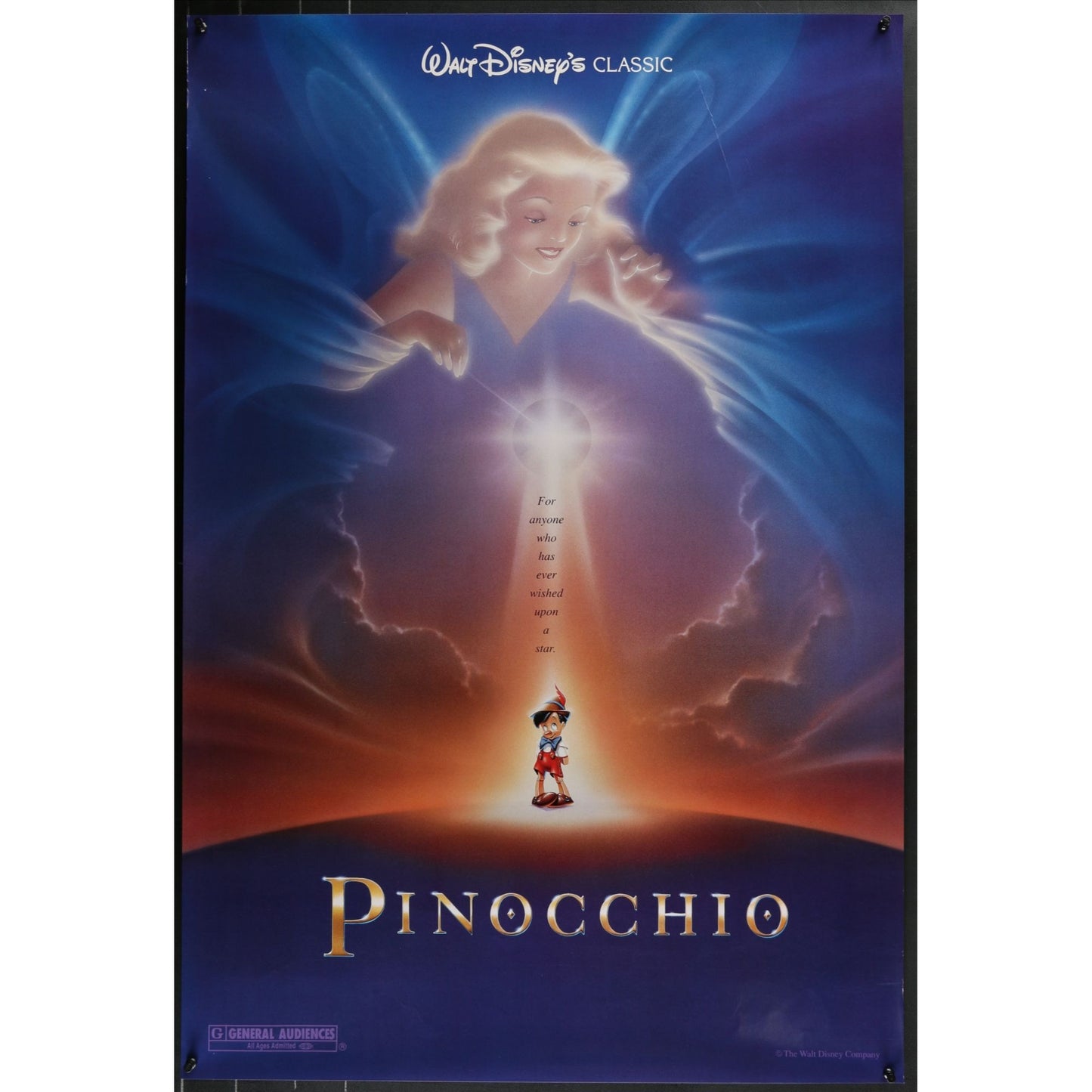 Pinocchio (R1992) Original Double-Sided Movie Poster Rolled 27x41
