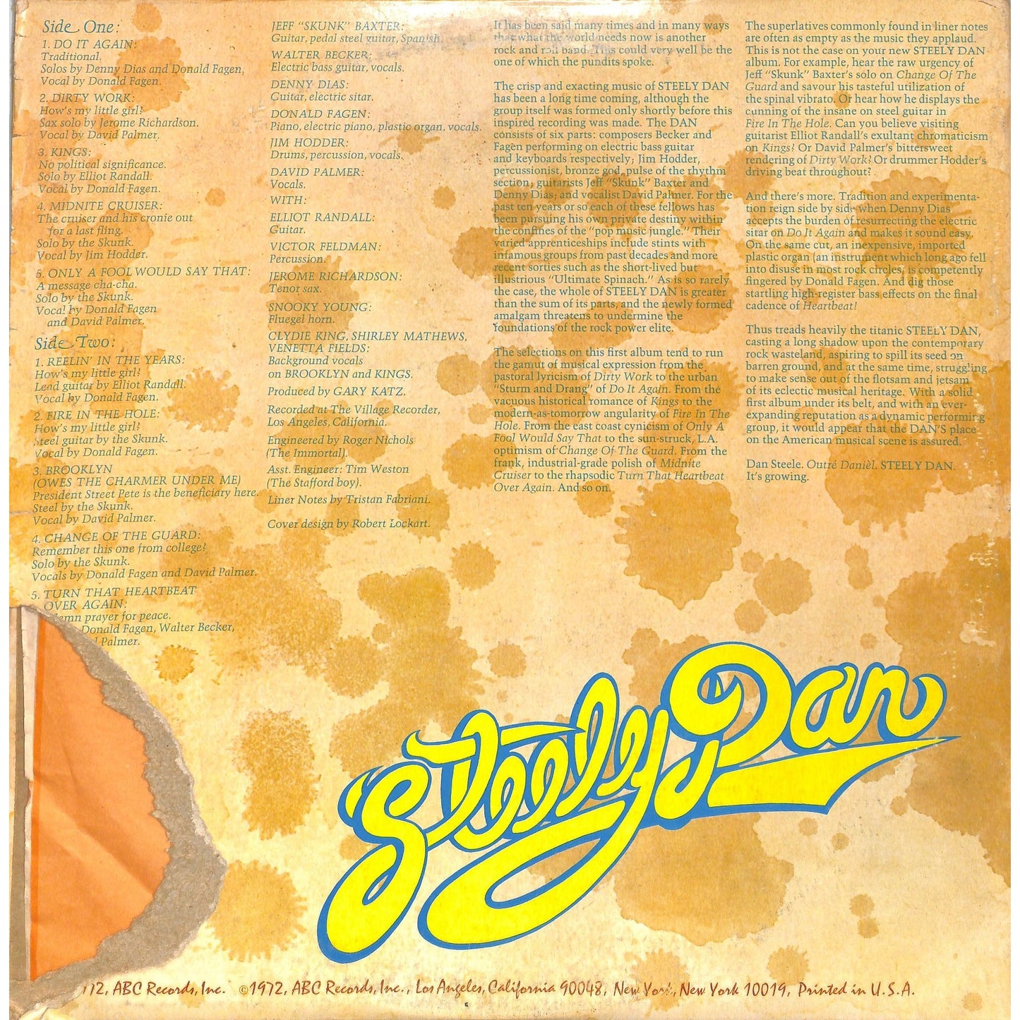 Steely Dan - Can't Buy a Thrill Vinyl Record ABCX-758