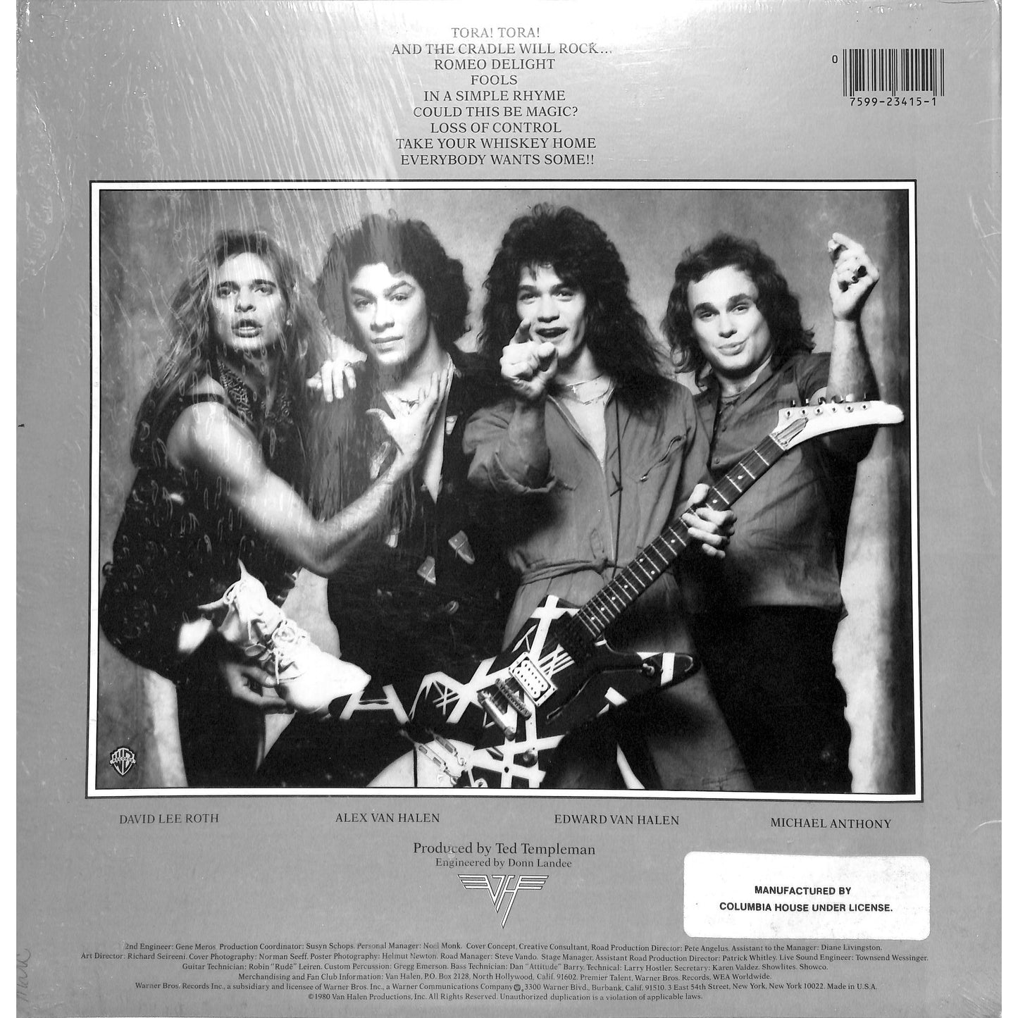 Van Halen - Women and Children First Vinyl Record HS 3415