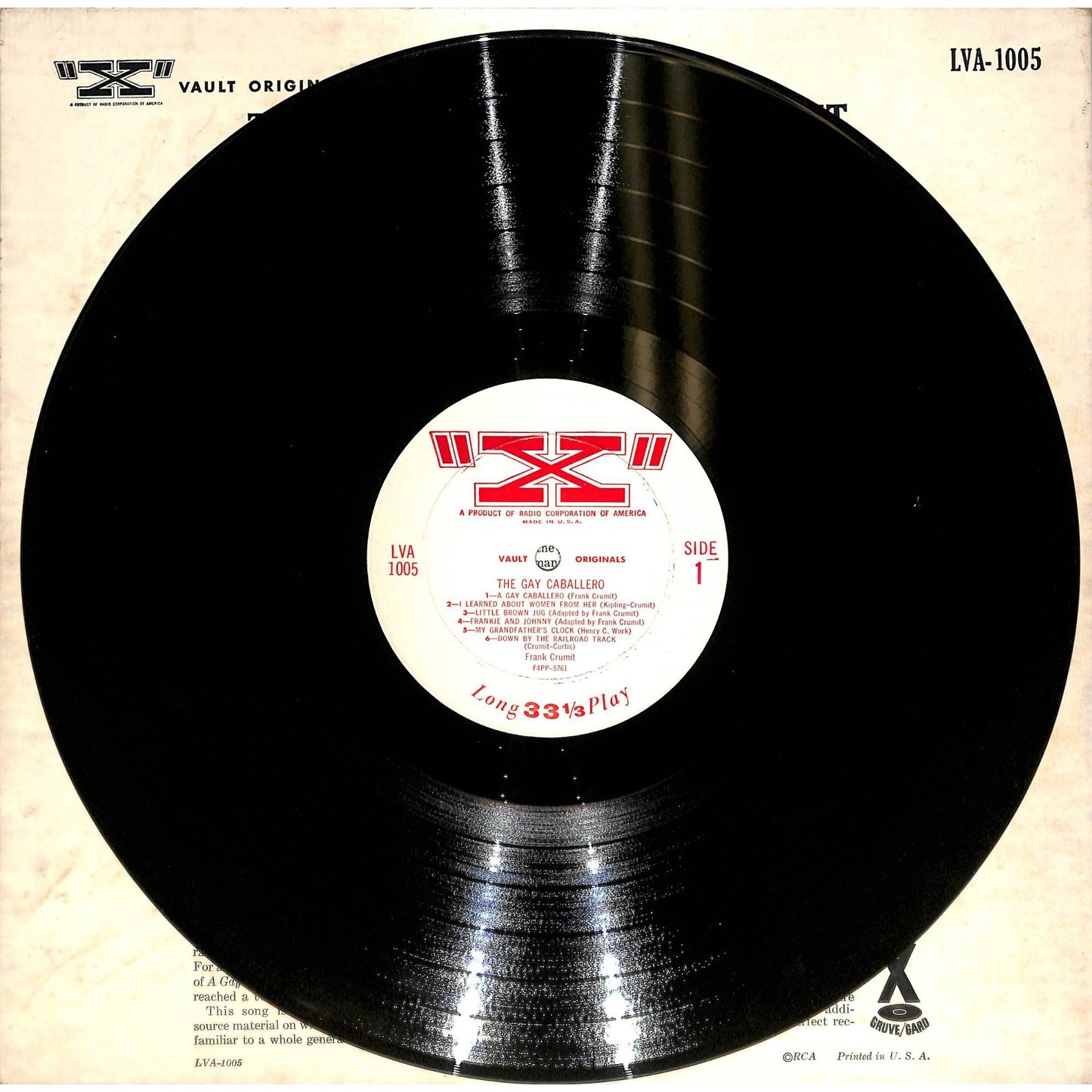 Frank Crumit - The Gay Caballero (1955) Vinyl Record LVA 1005