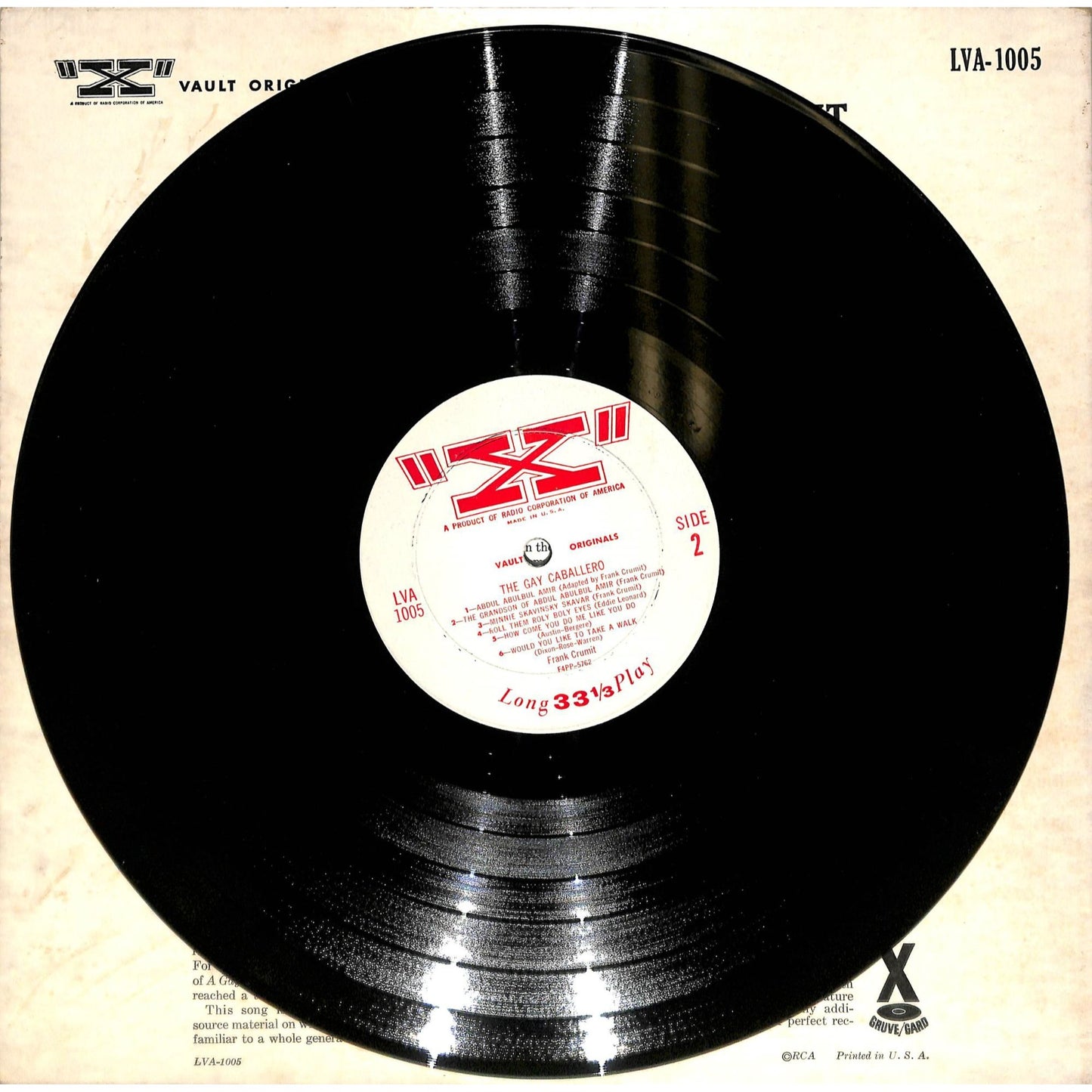 Frank Crumit - The Gay Caballero (1955) Vinyl Record LVA 1005
