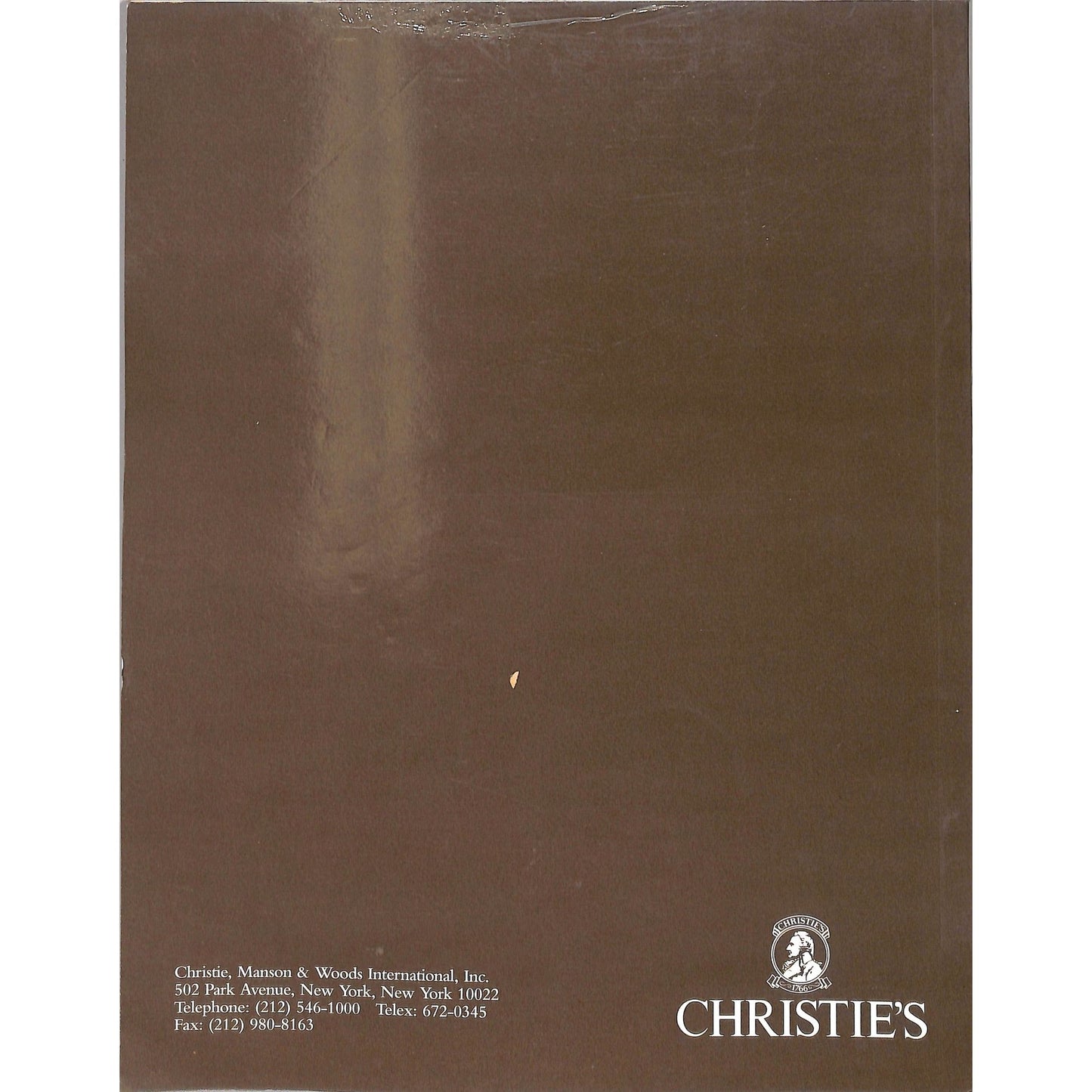 Christie's Printed Books and Manuscripts Auction Catalog October 7, 1994