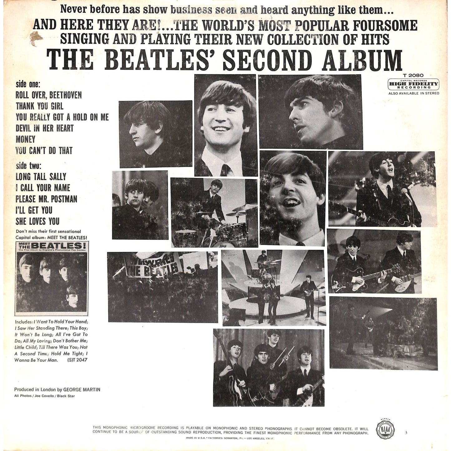 The Beatles - The Beatles' Second Album Vinyl Record ST 2080