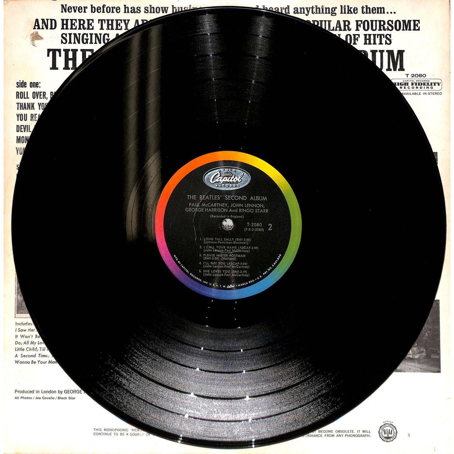 The Beatles - The Beatles' Second Album Vinyl Record ST 2080