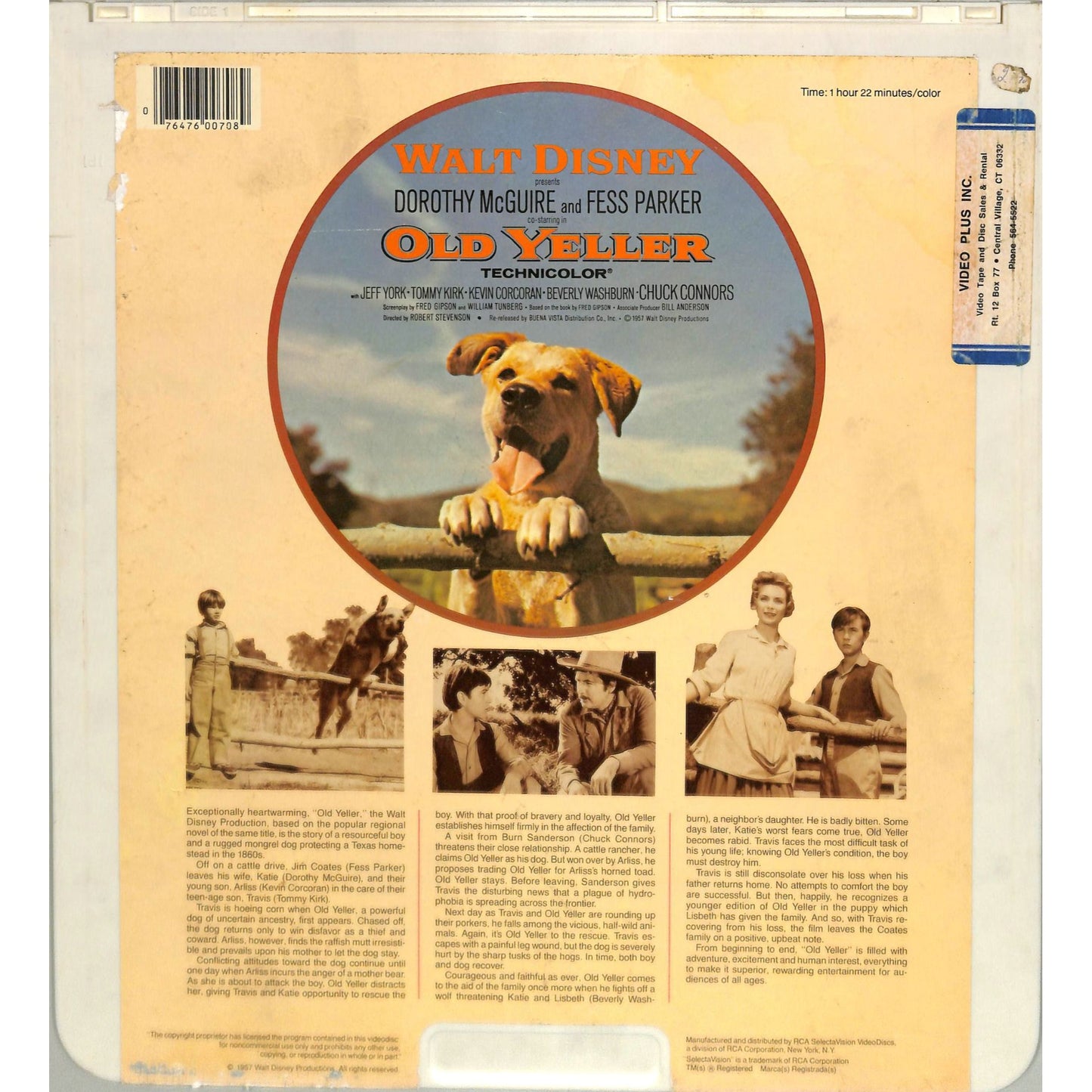 Old Yeller (1957) Vintage CED Videodisc