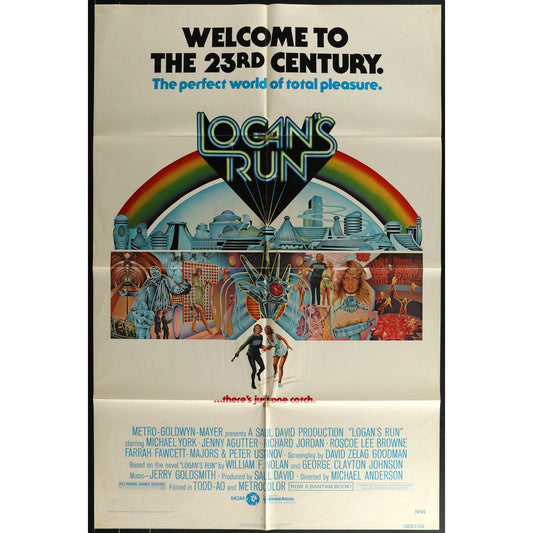 Logan's Run (1976) Original Movie Poster Folded 27x41EM8-476