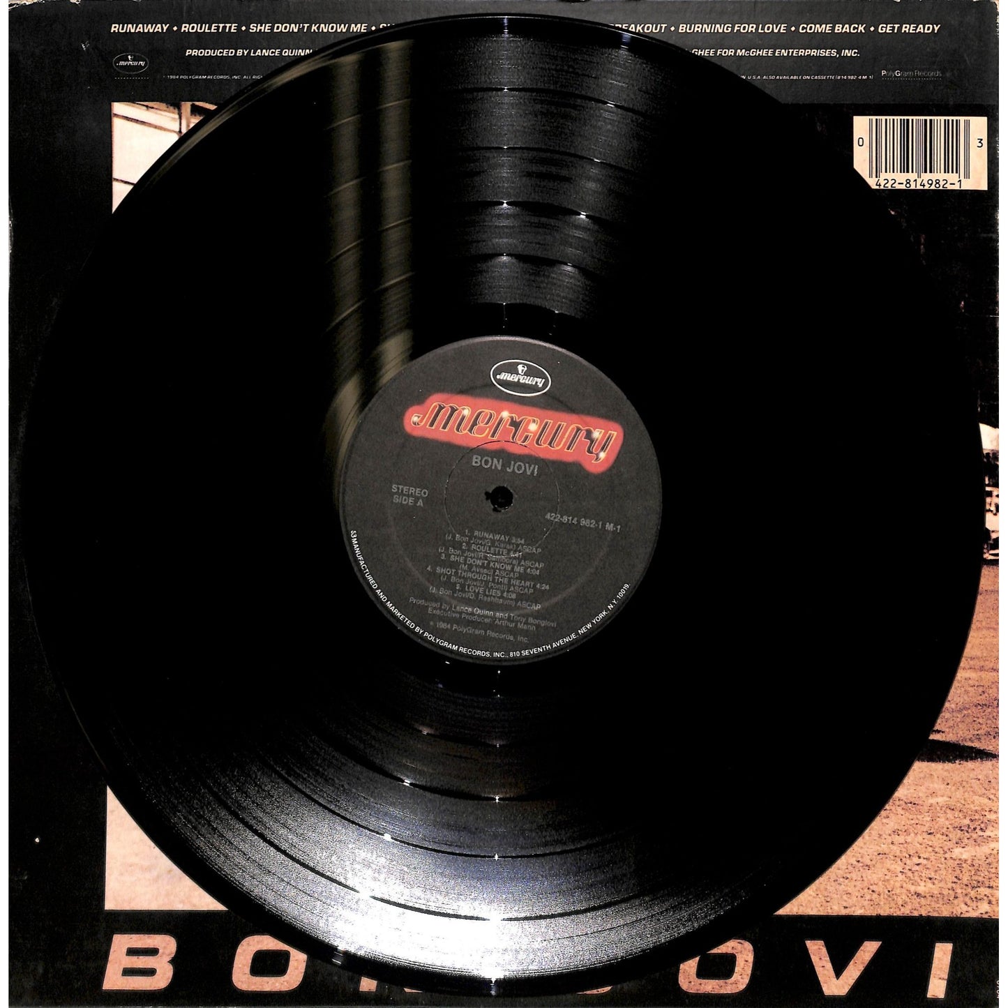 Bon Jovi - Self Titled Vinyl Record 814 982-1 M1