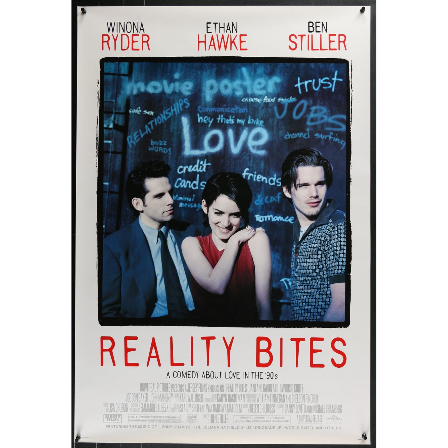 Reality Bites (1994) Original Single-sided Movie Poster Rolled 27x40