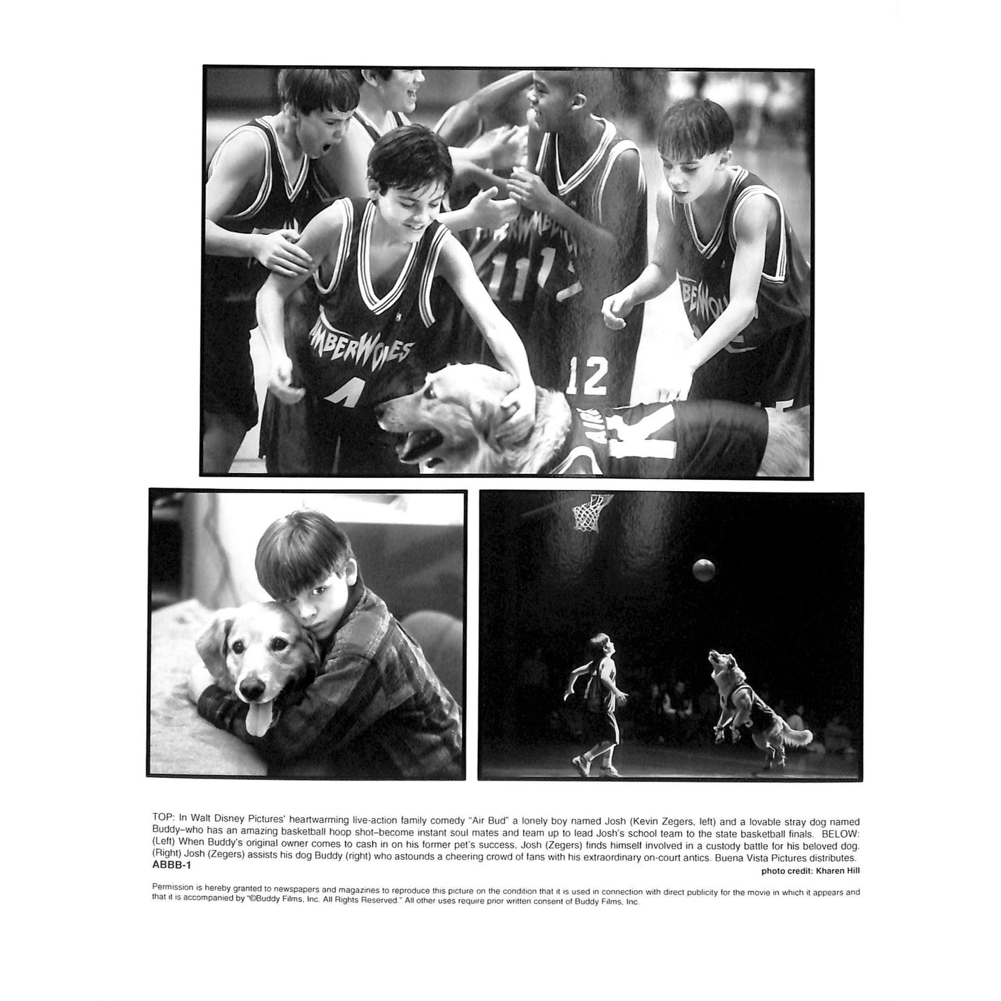 Air Bud (1997) Movie Still Full Set 8x10