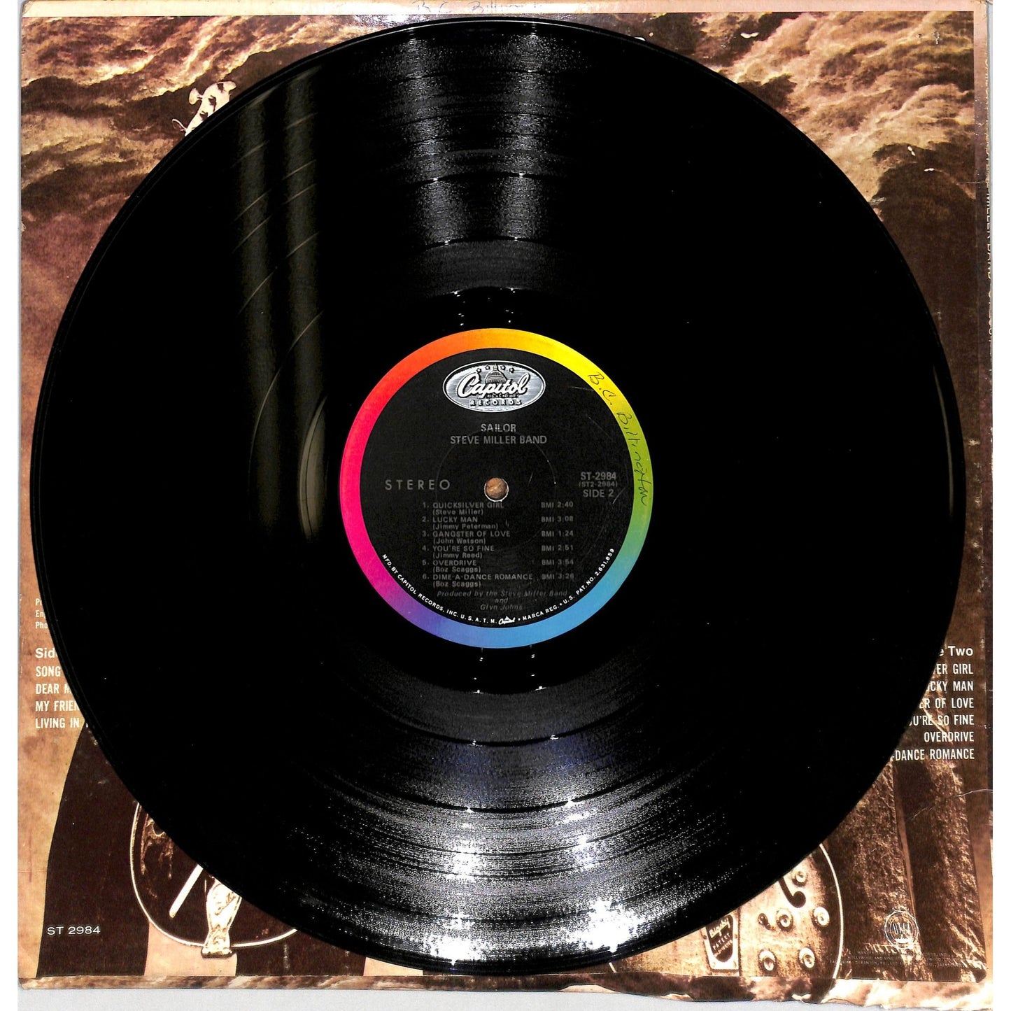 The Steve Miller Band - Sailor Vinyl Record ST 2984