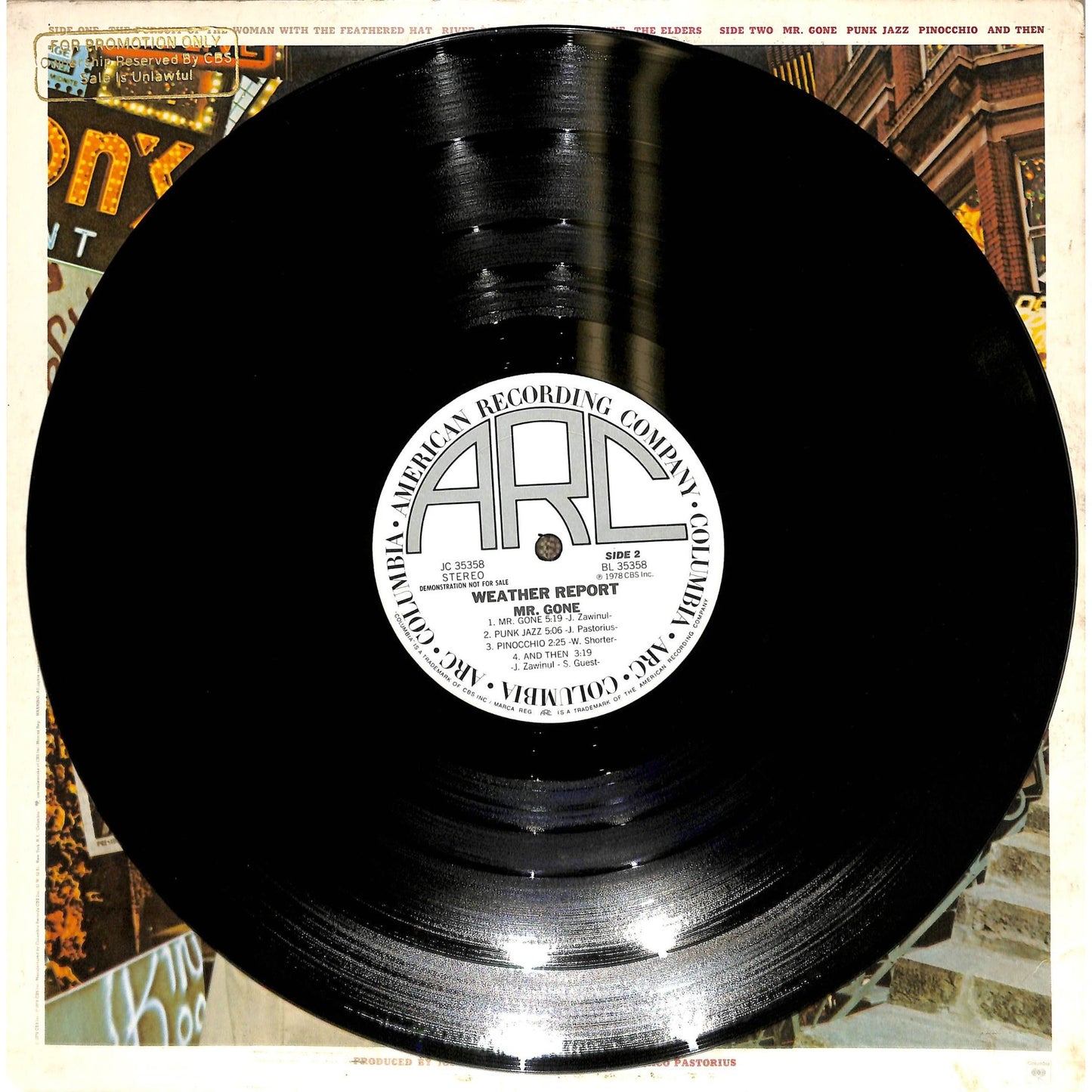 Weather Report - Mr. Gone (1978) Promo SM Press Vinyl Record JC 35358