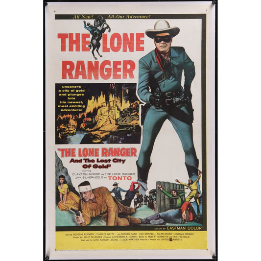 Lone Ranger & The Lost City of God (1958)Linenbacked Original Movie Poster 27x41